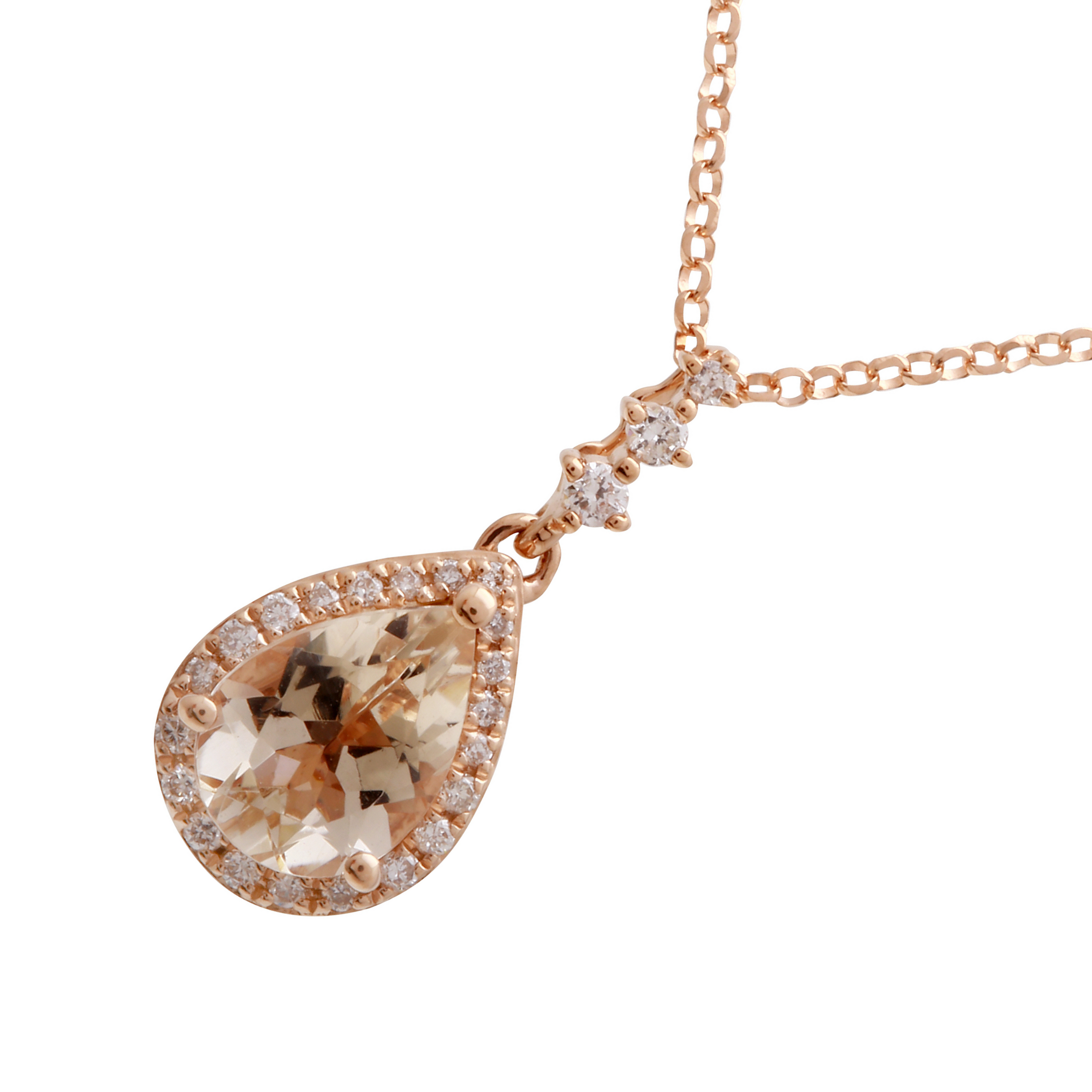 Pink Morganite Halo.