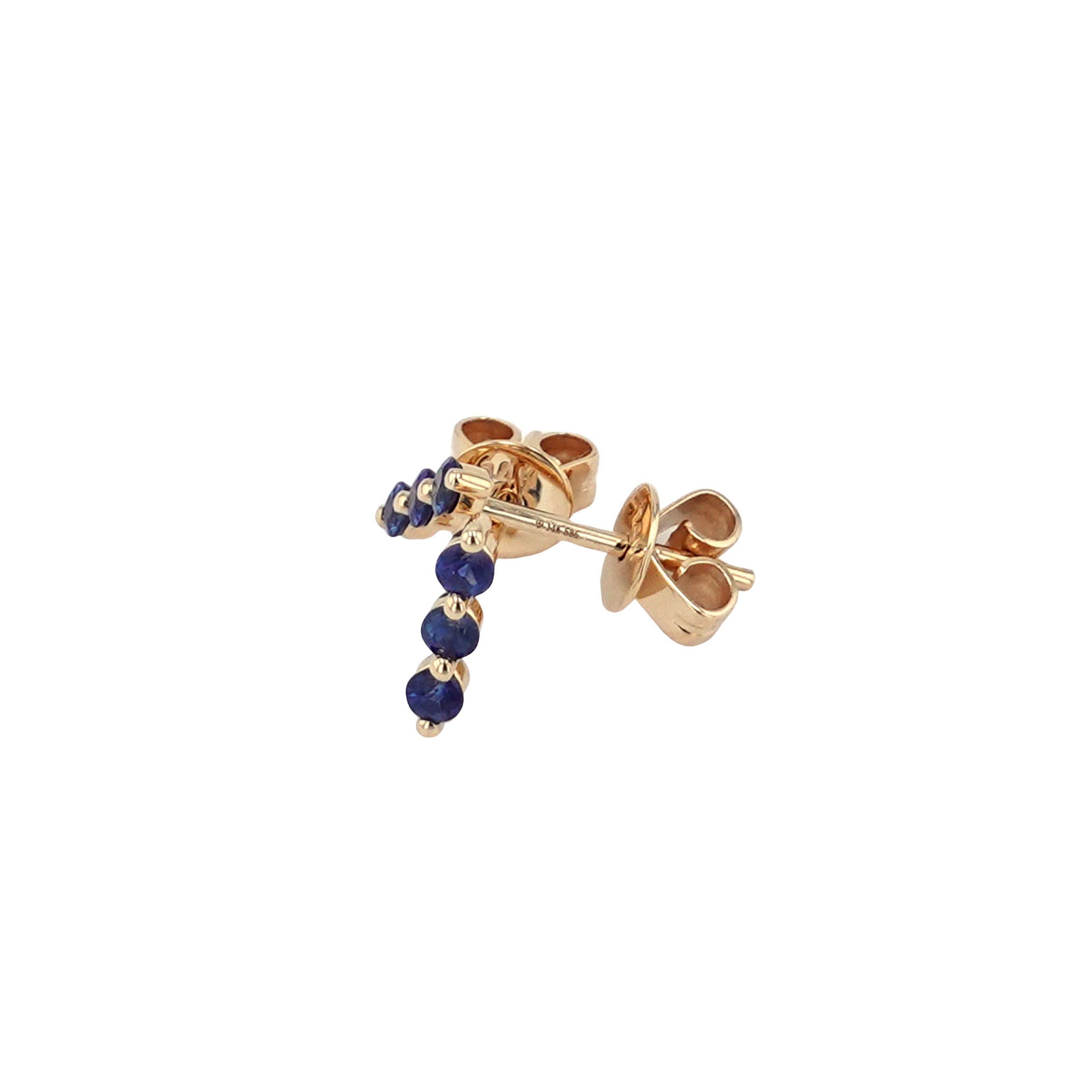 Sapphire Trio Pin Studs.