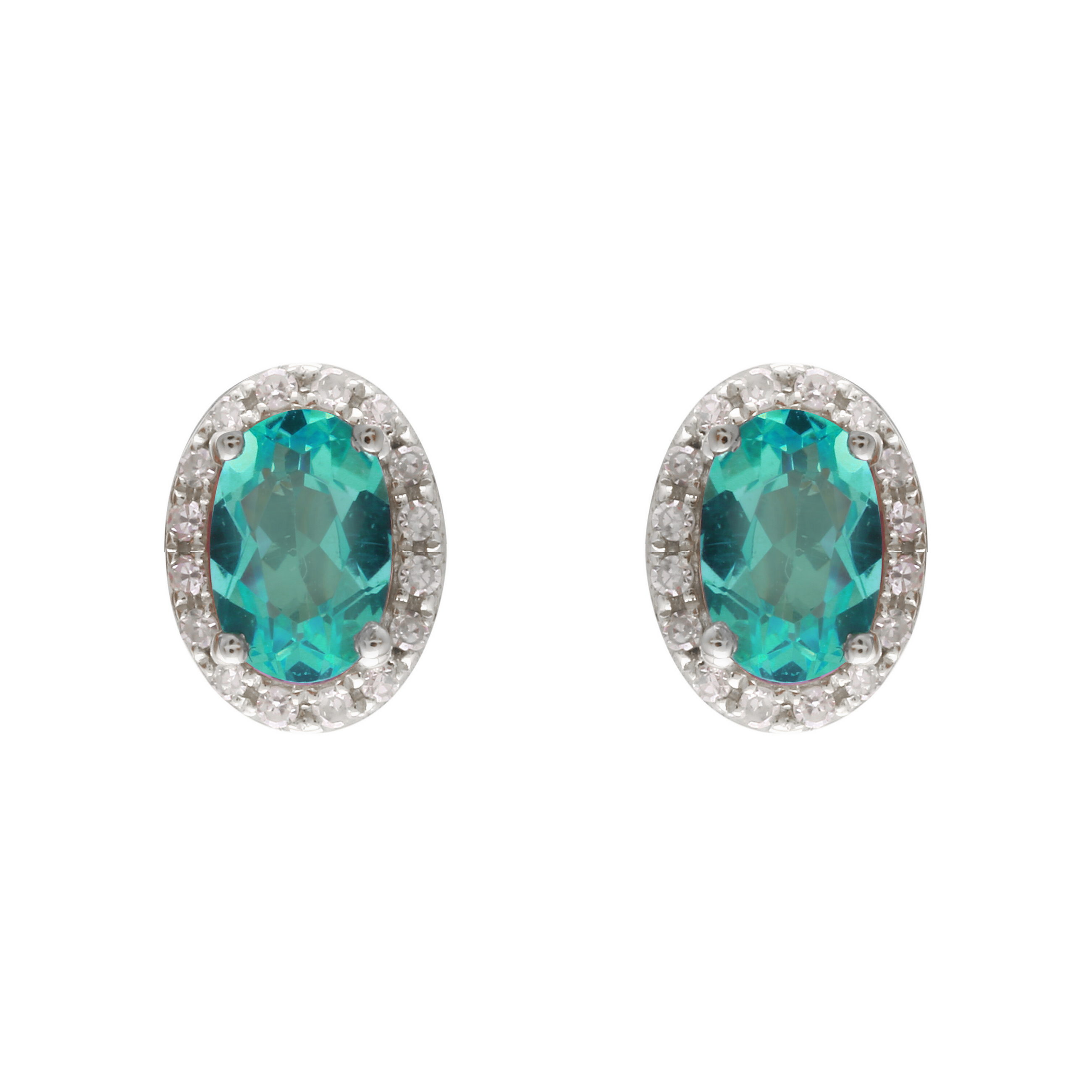 Diamond Apatite Oval Halos.