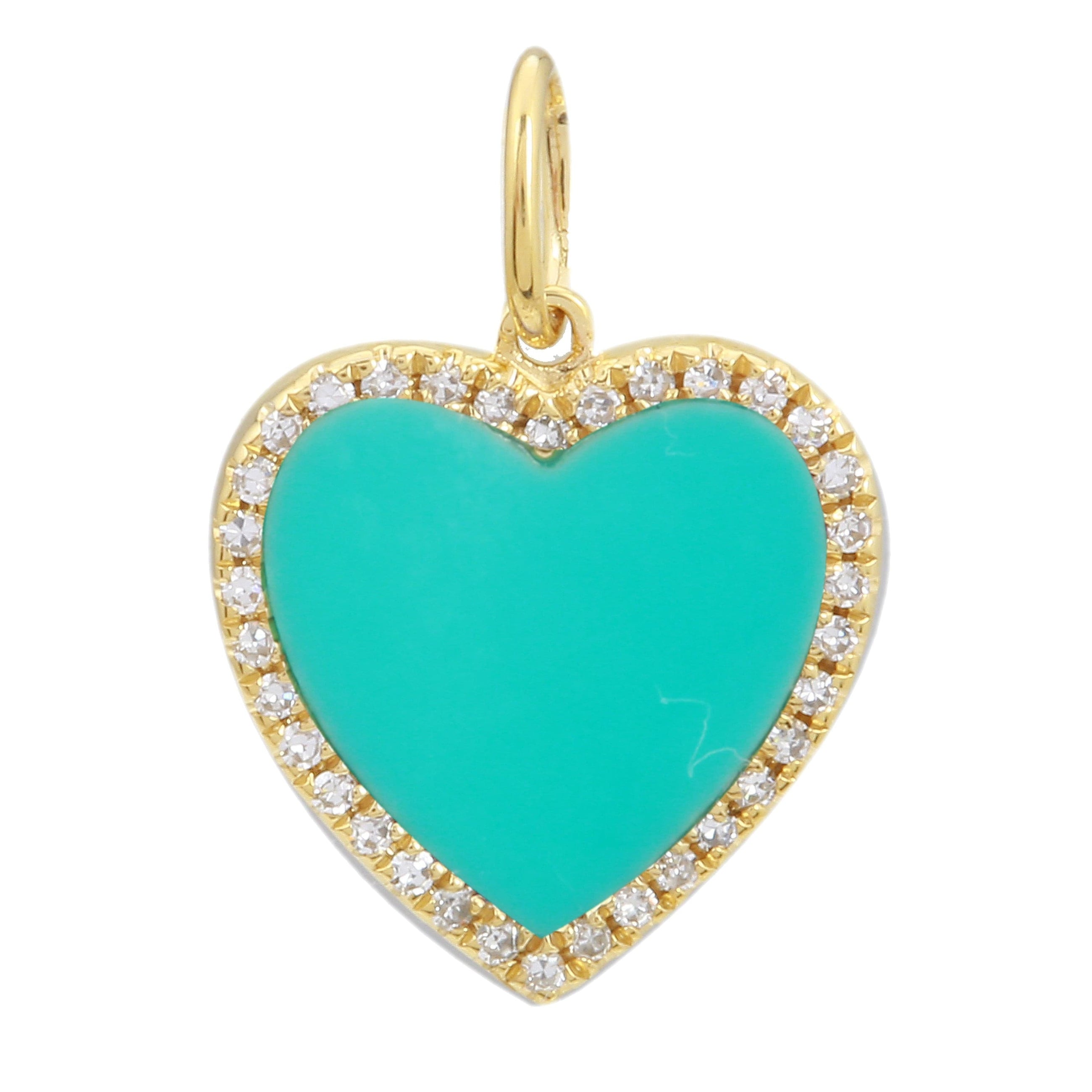 Gemstone Heart Enhancer Clasp Charm.