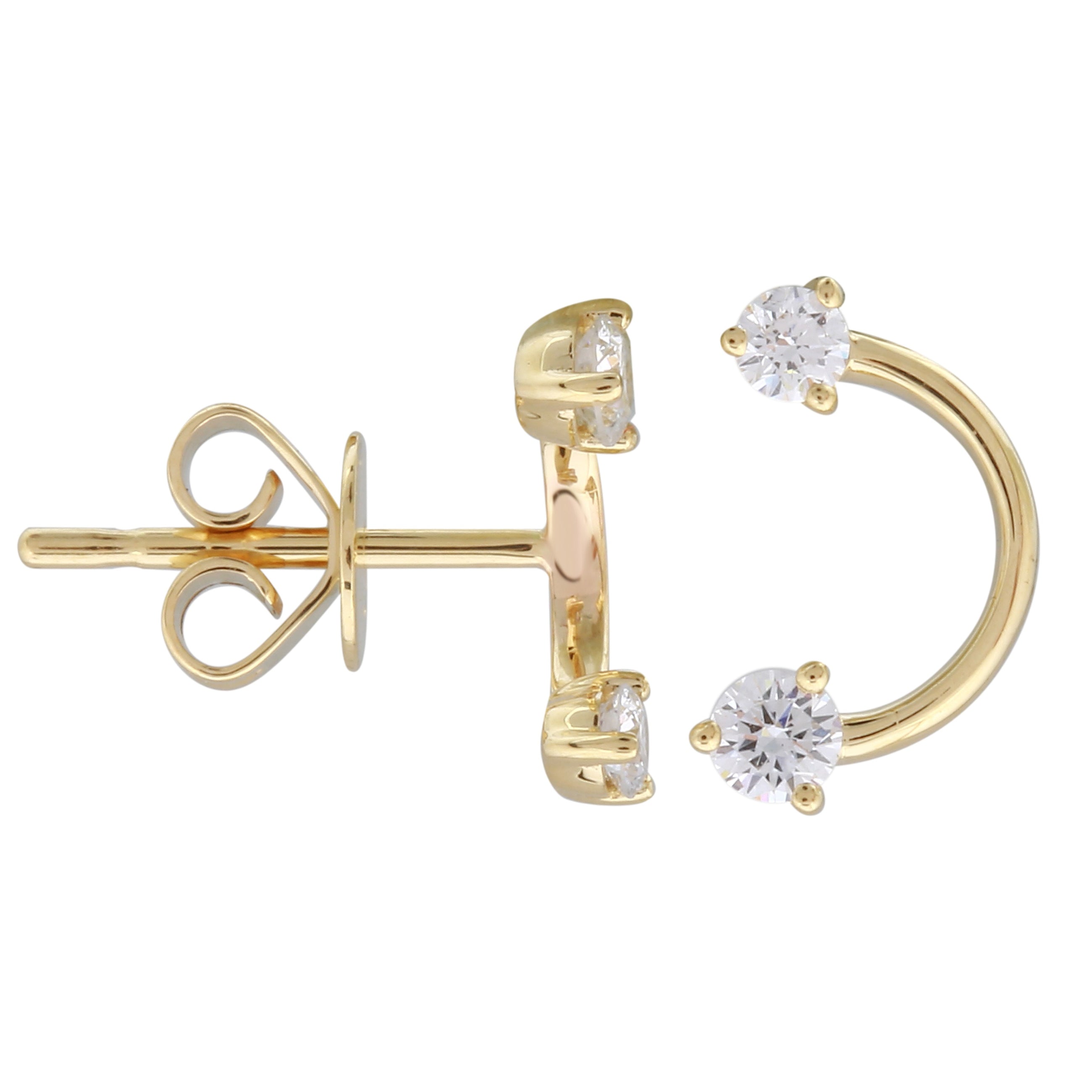 Lab Diamond Curve Studs.