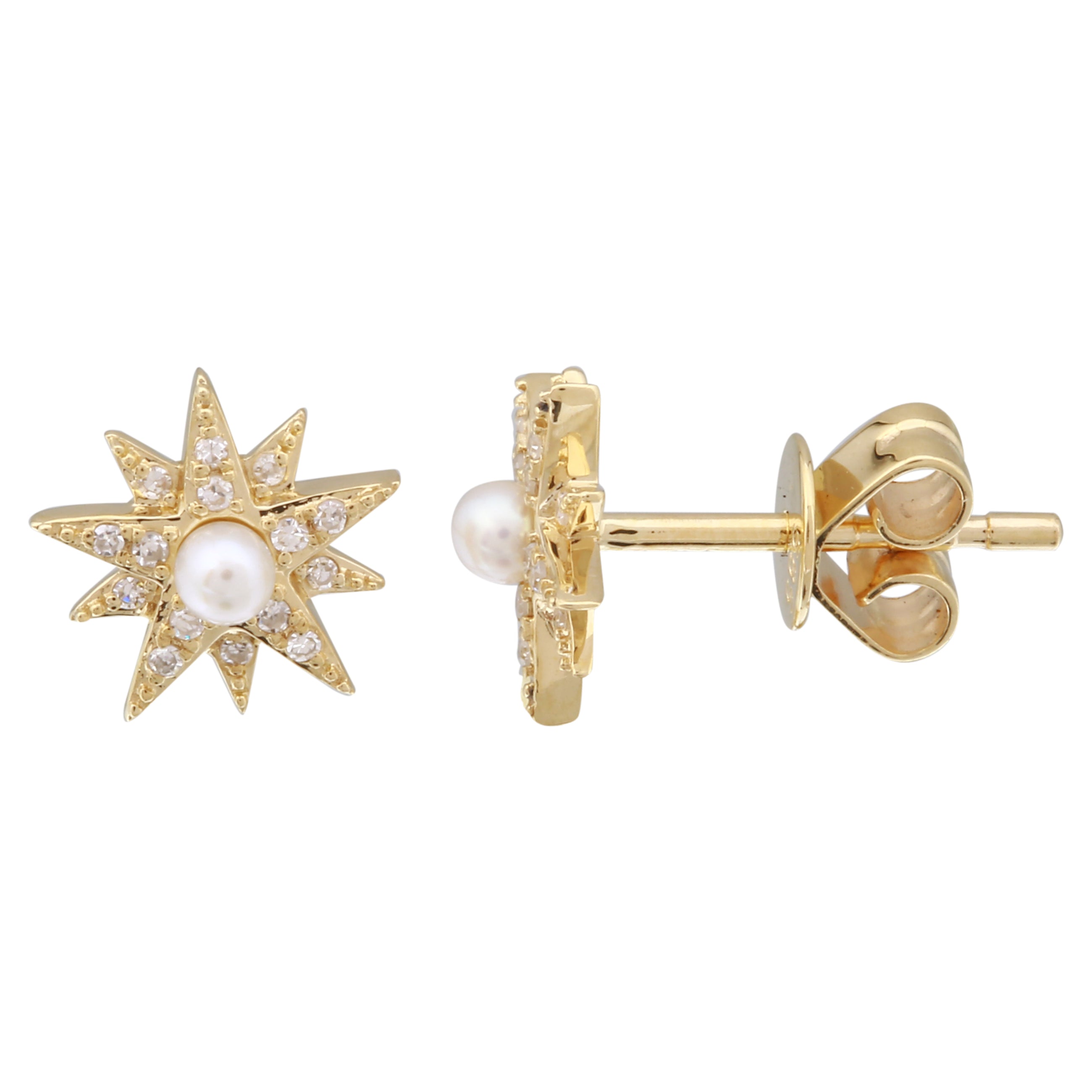 Pearl Pave Sparkle Stud Earrings.