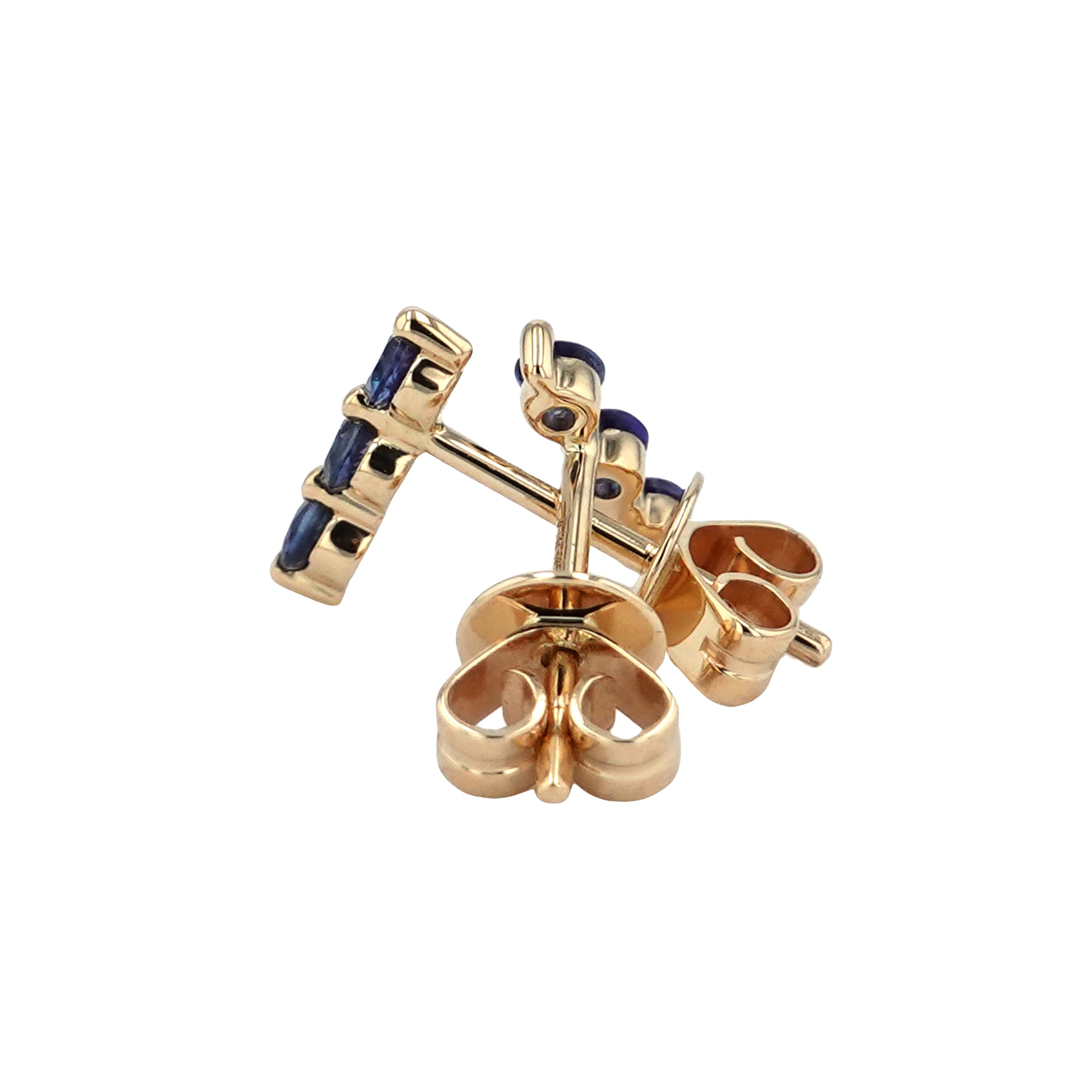 Sapphire Trio Pin Studs.
