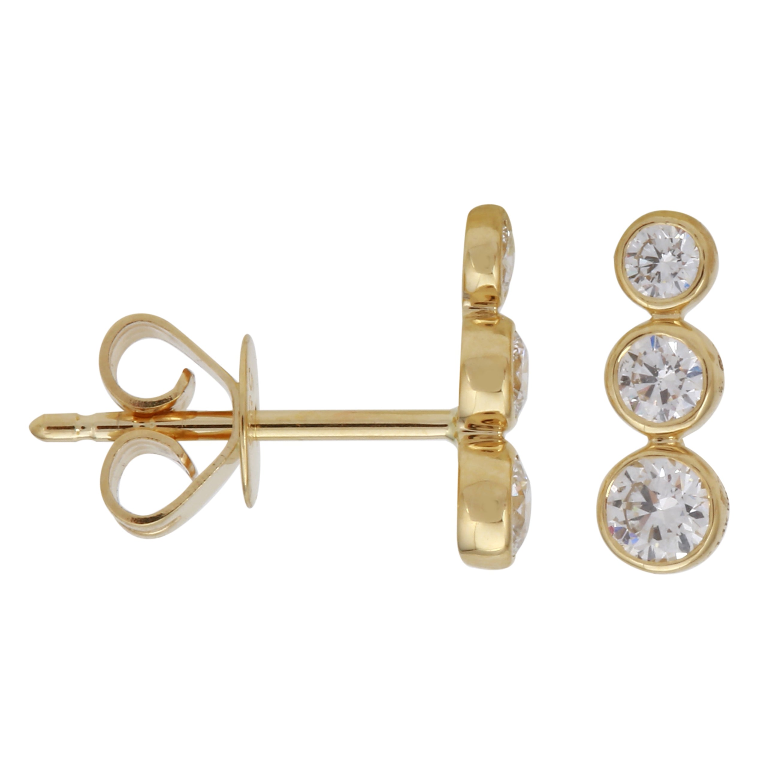 Bezel Taper Stack Earrings.