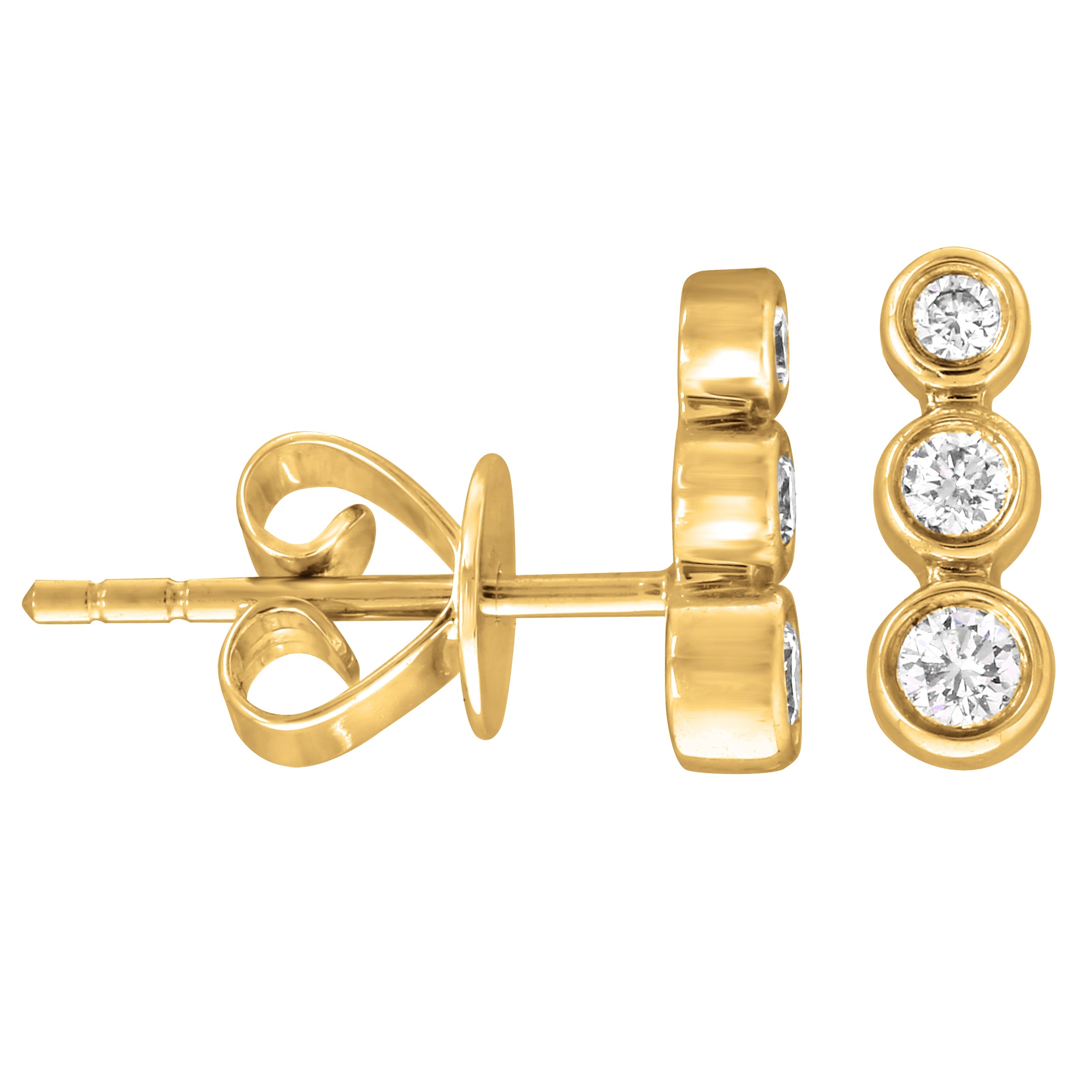 Bezel Stack Earrings.