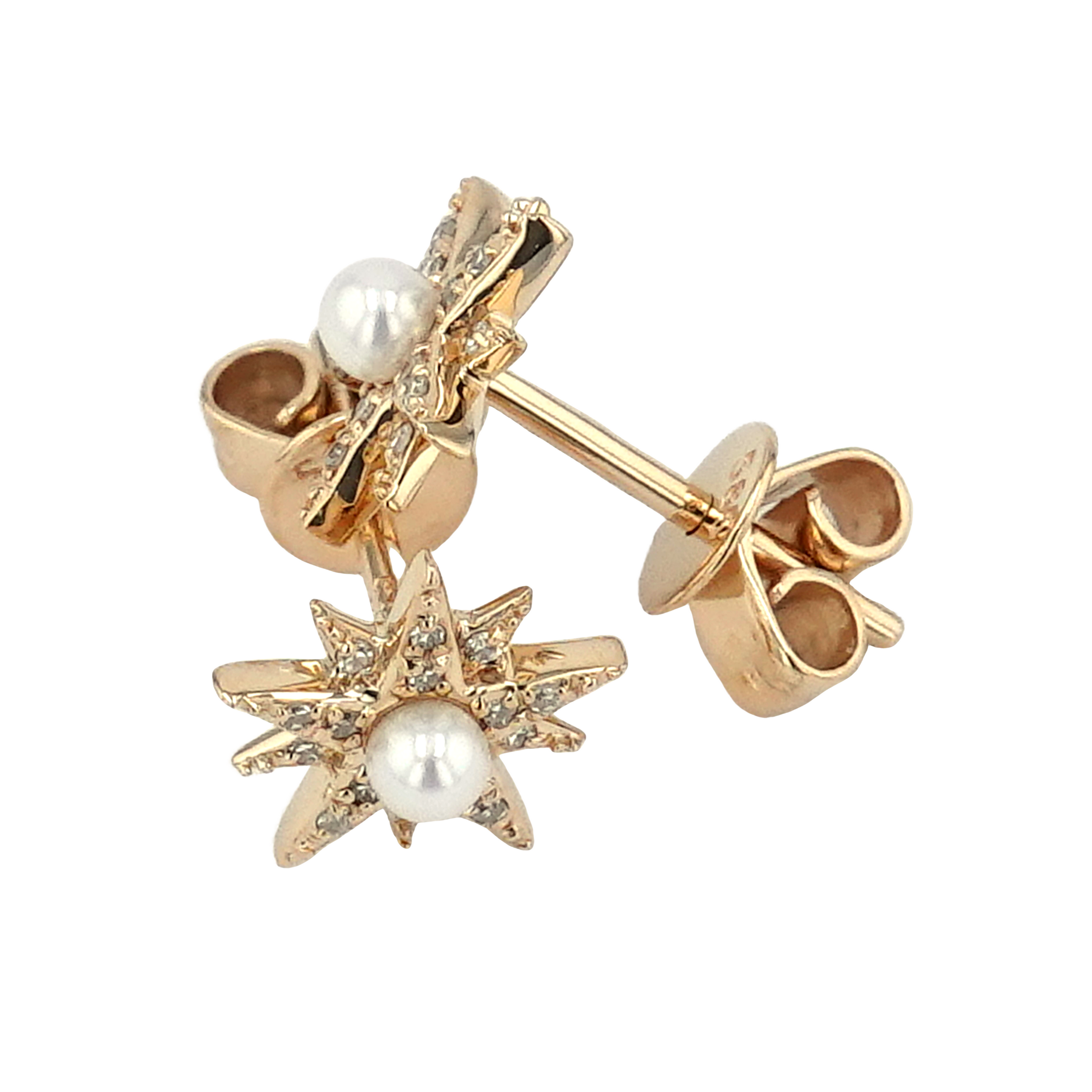 Pearl Pave Sparkle Stud Earrings.