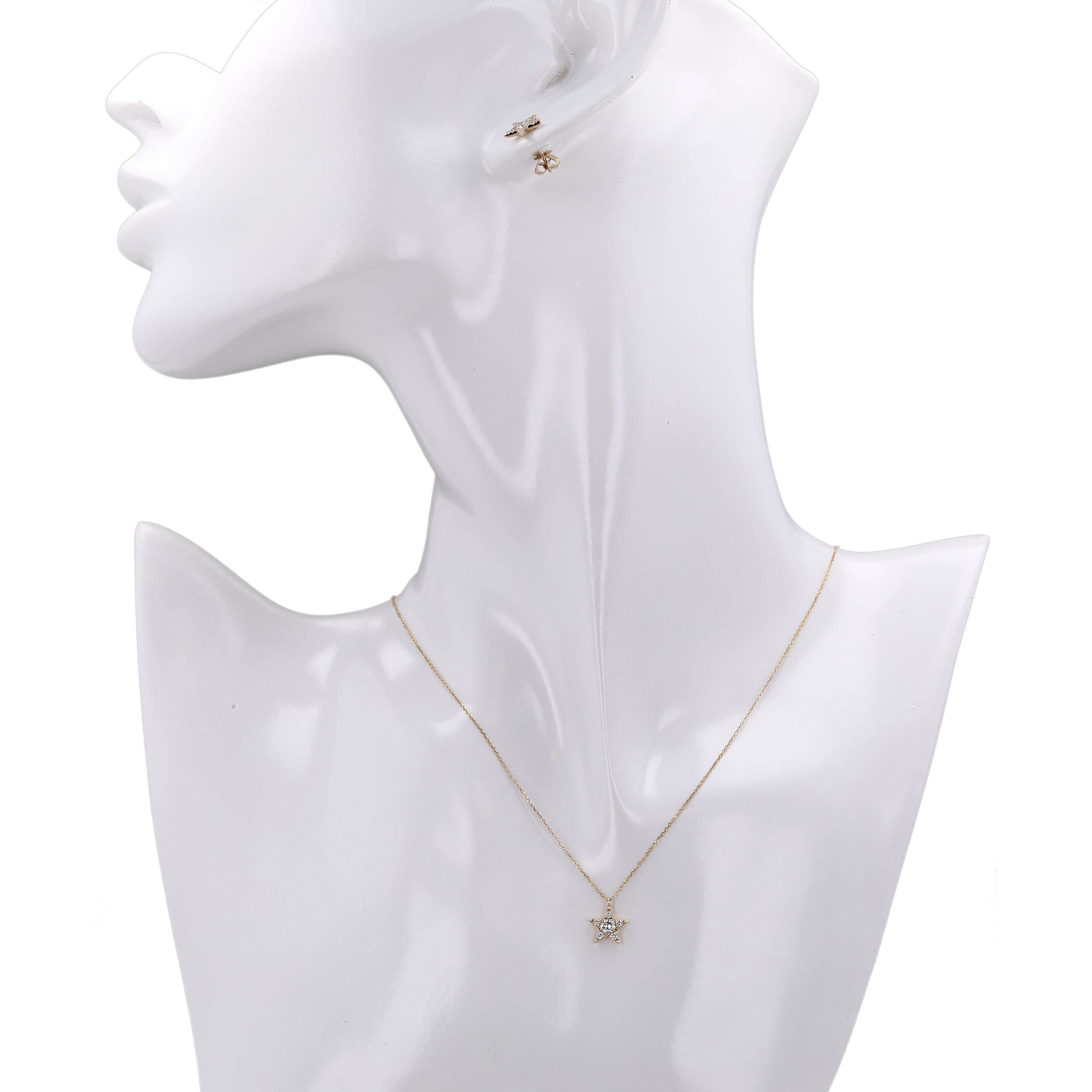 Diamond Star Earrings.