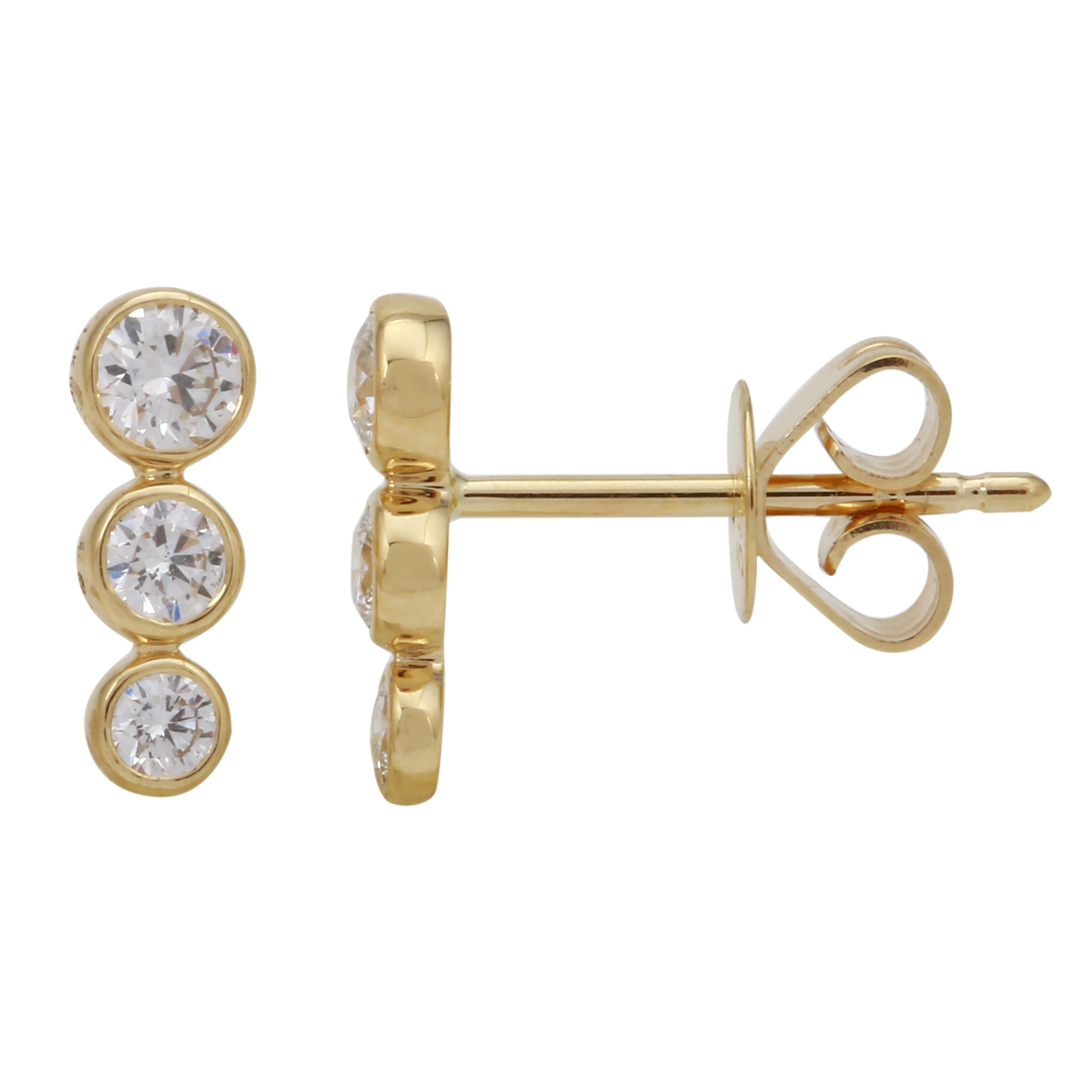 Bezel Taper Stack Earrings.