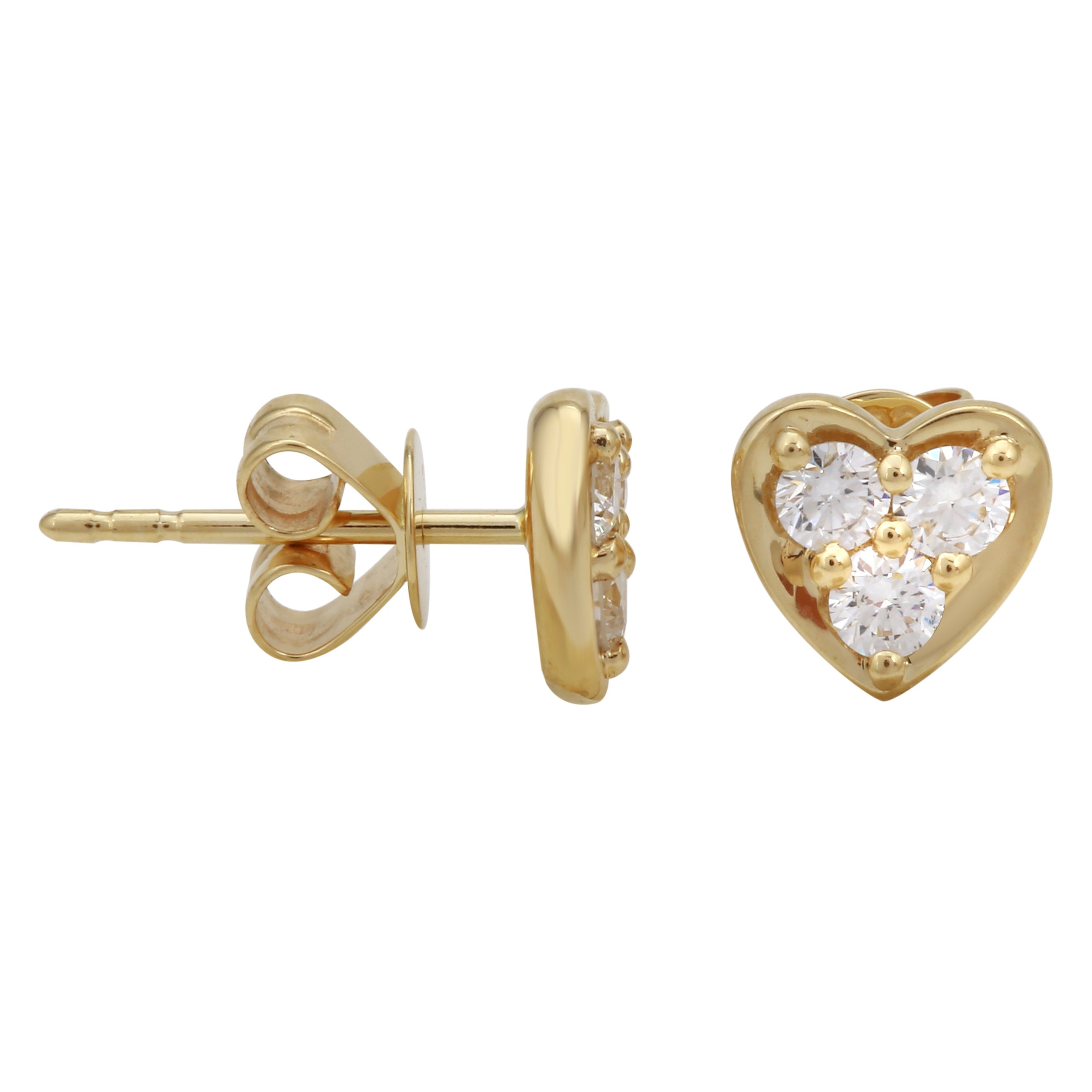 Diamond Heart Studs.