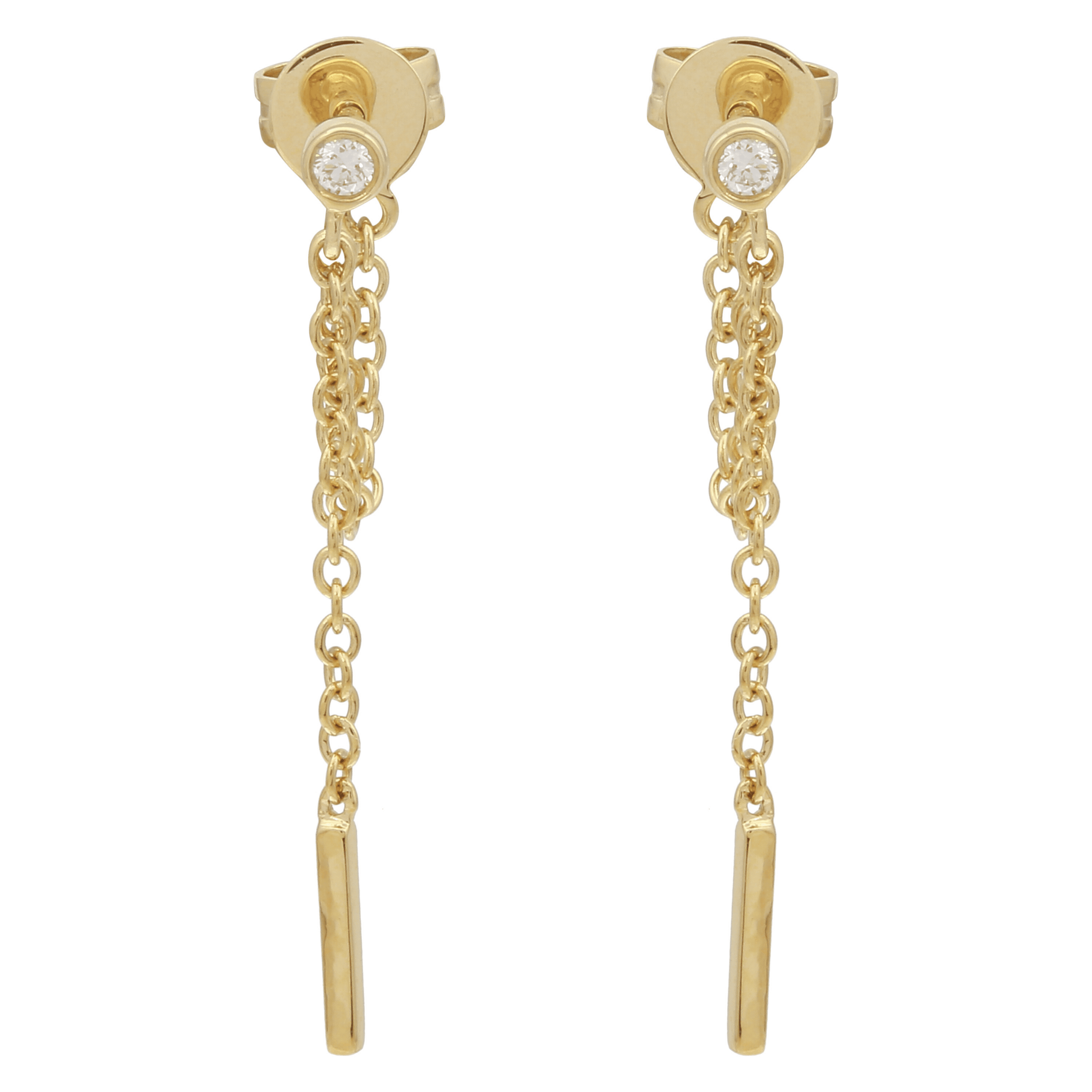 Dangle Link Chain Studs.