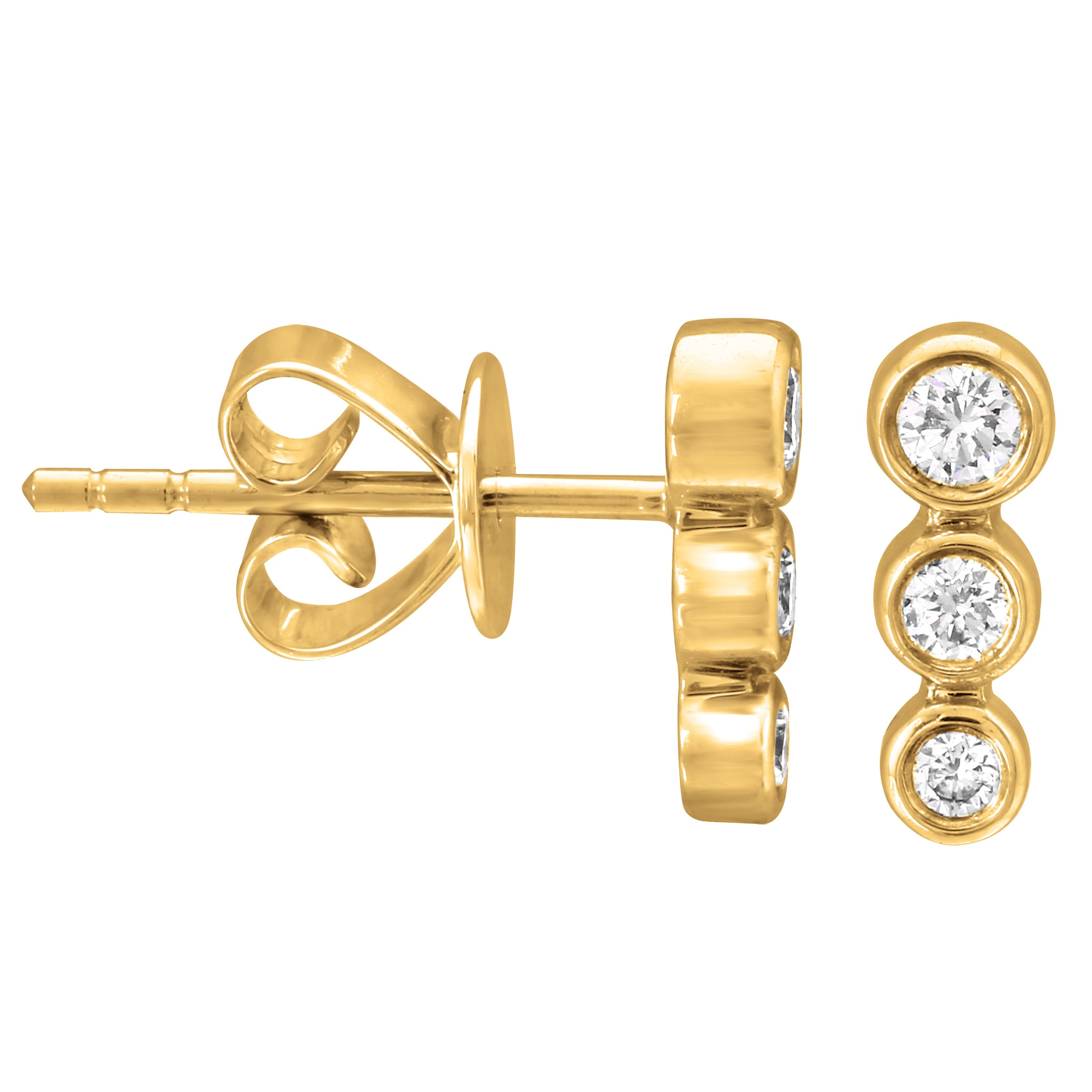 Bezel Stack Earrings.