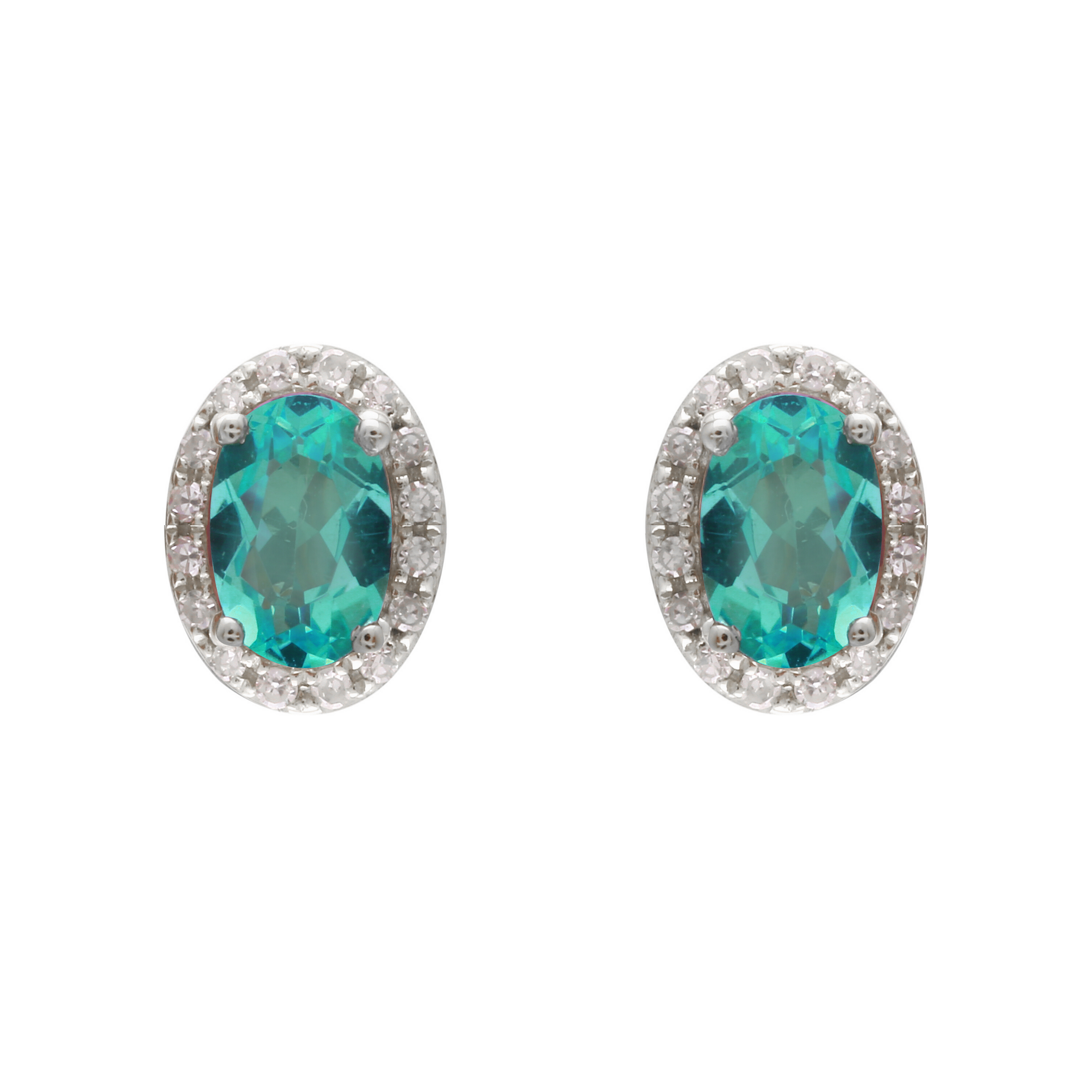 Diamond Apatite Oval Halos.