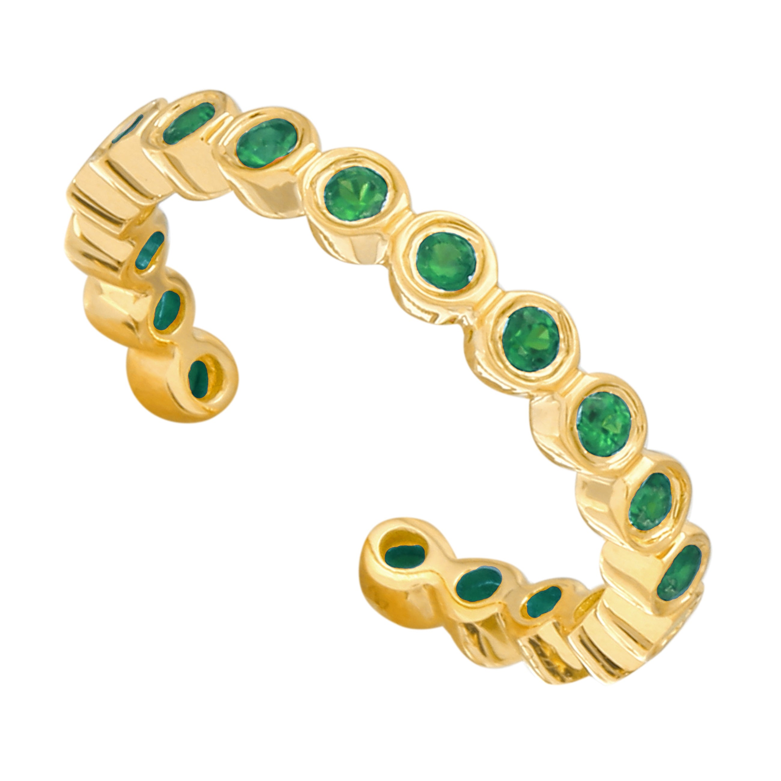 Green Gemstone Ear Cuff.