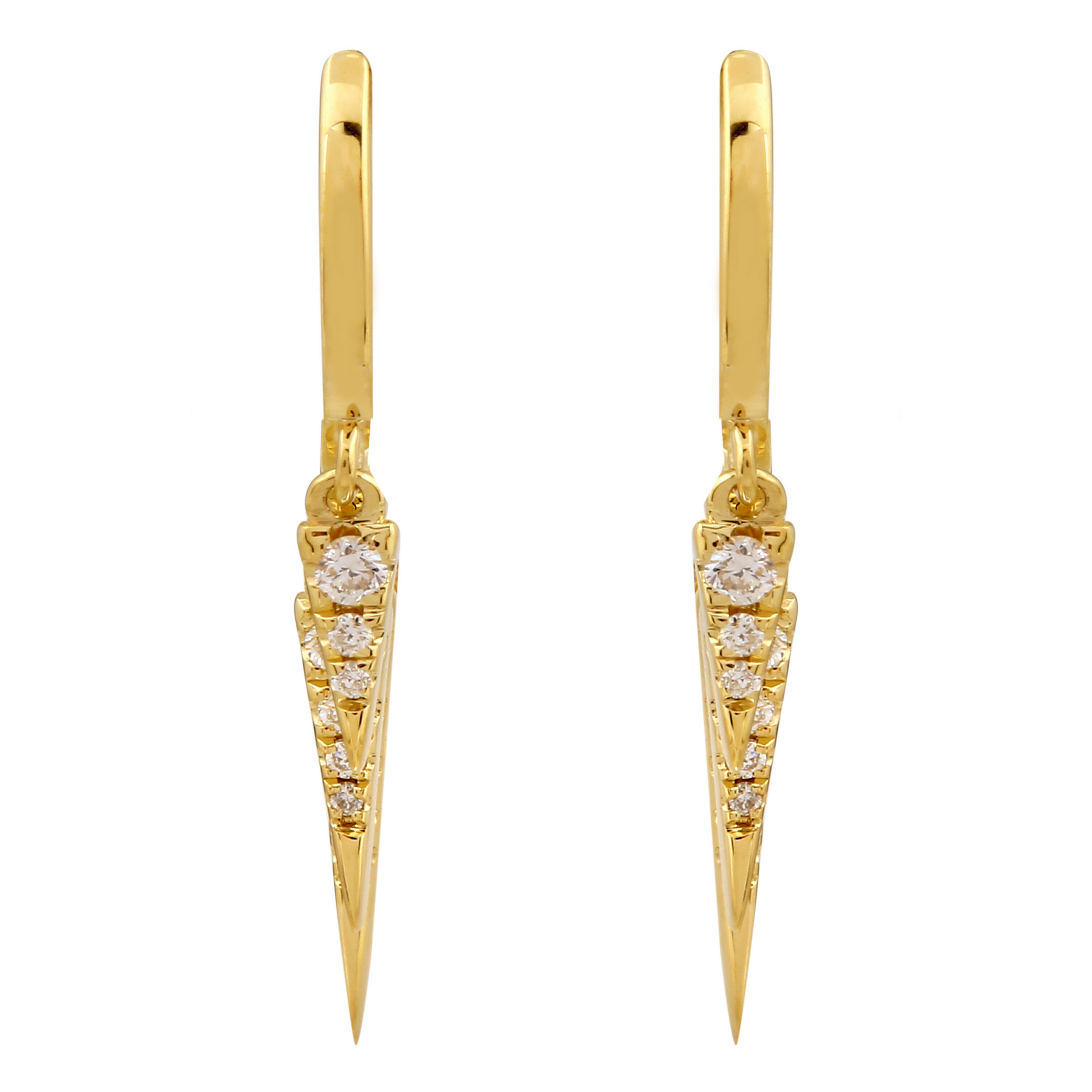 Spiked Huggie Hoops.