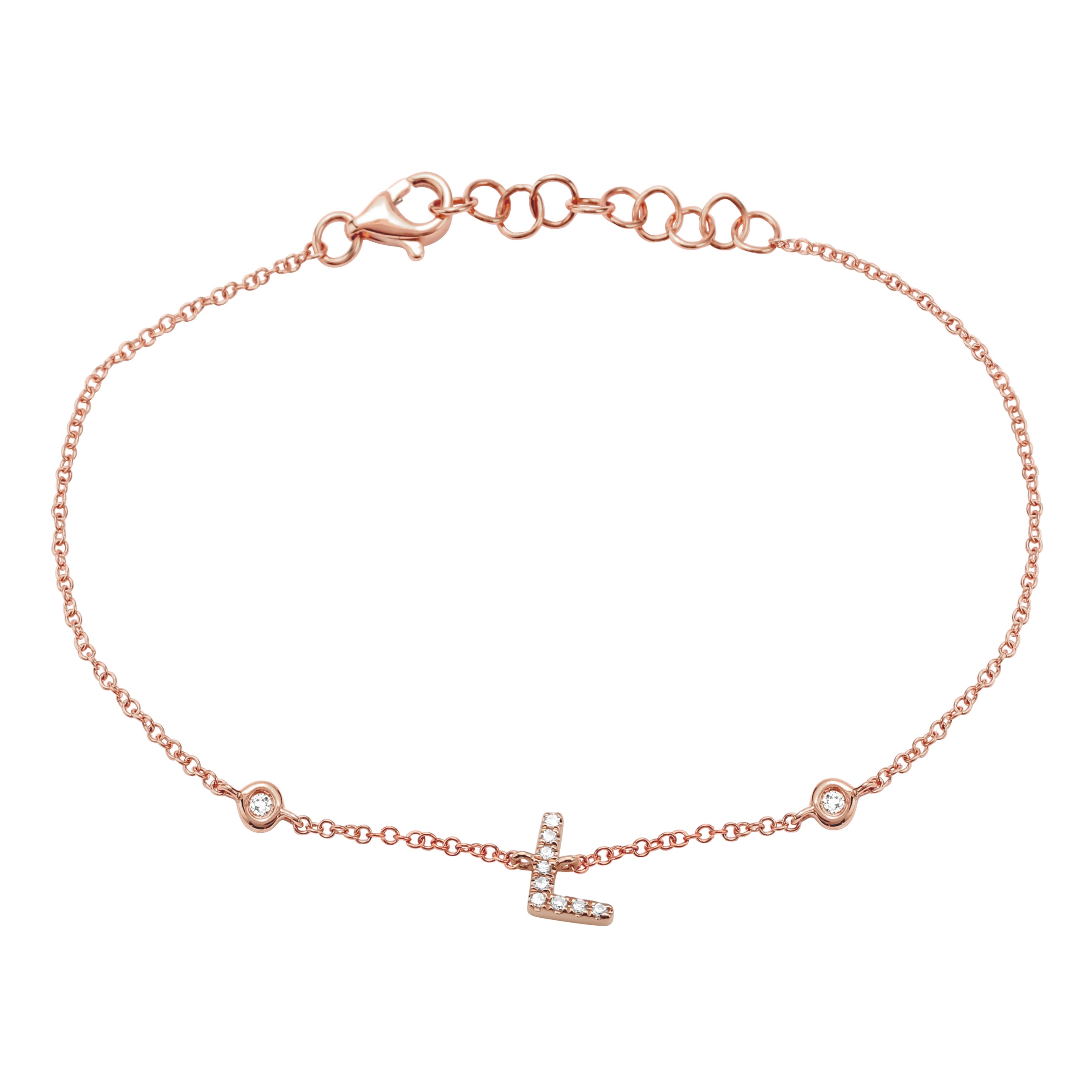 Initial Charm Link Bracelet.