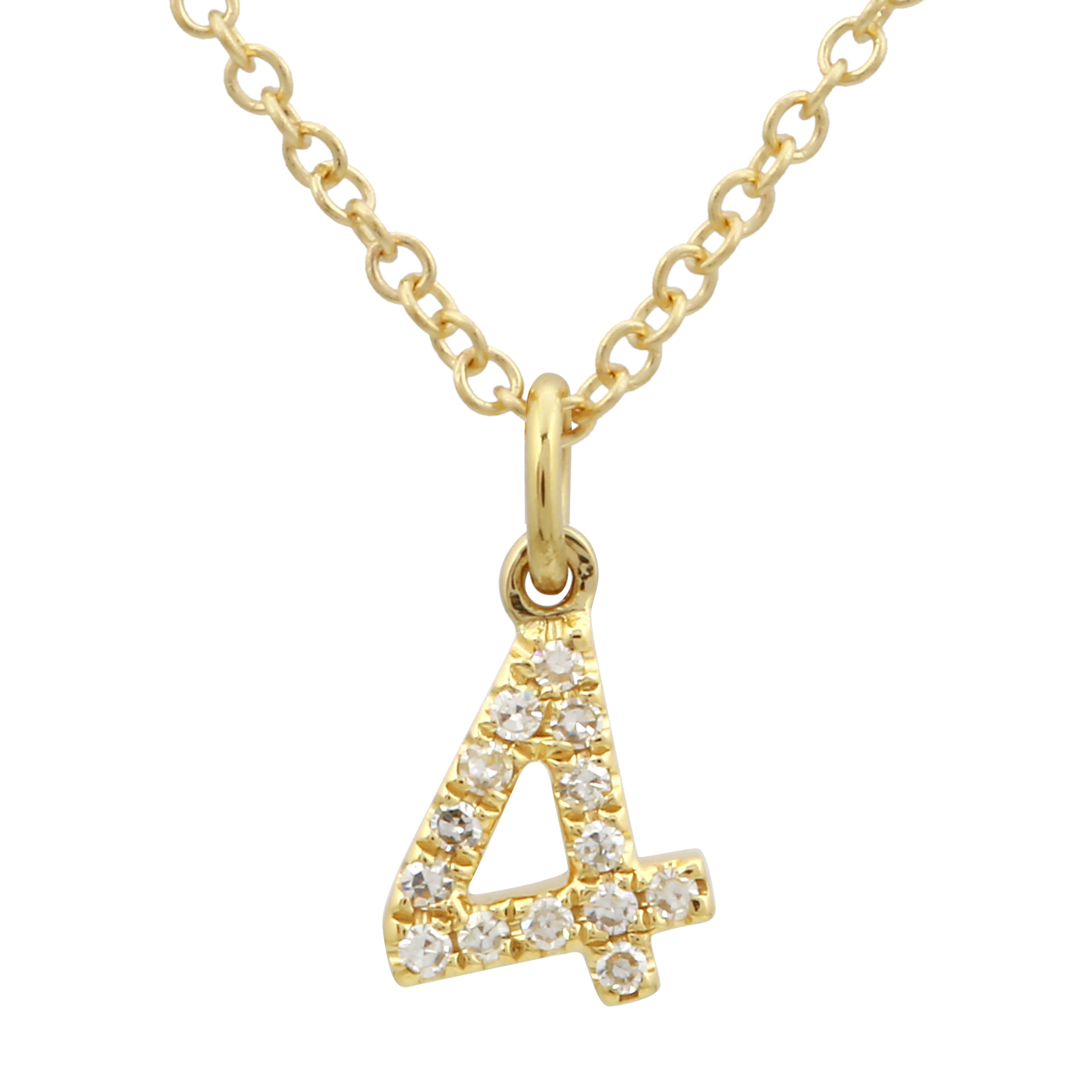 Number Pendant Necklace.