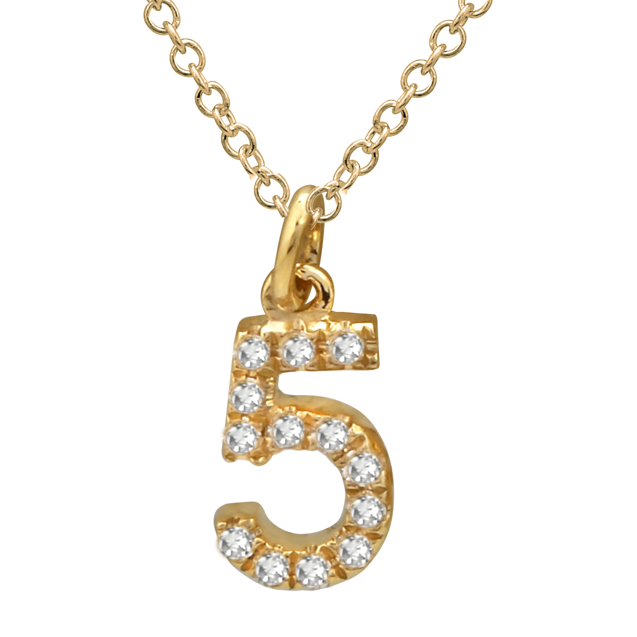 Number Pendant Necklace.