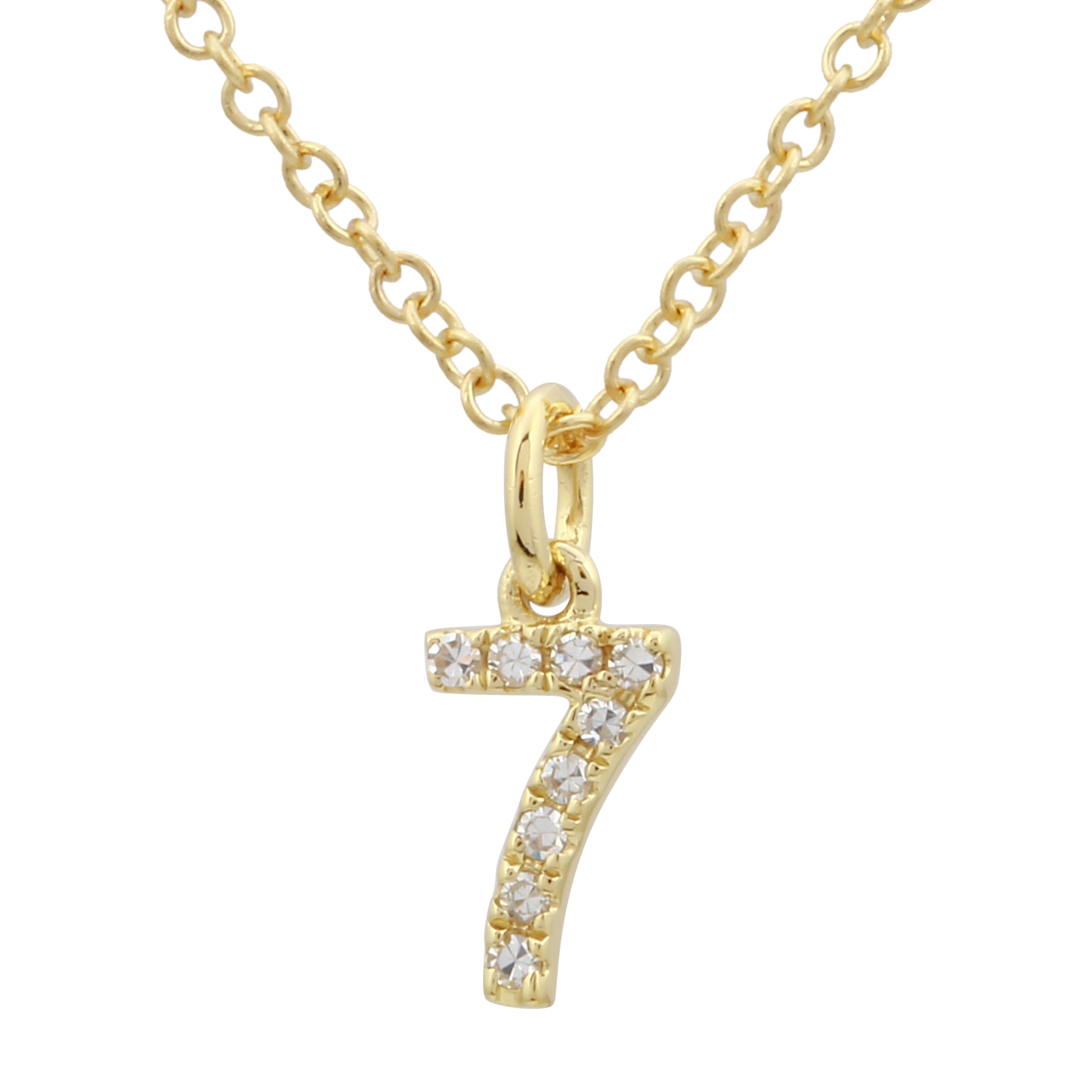 Number Pendant Necklace.