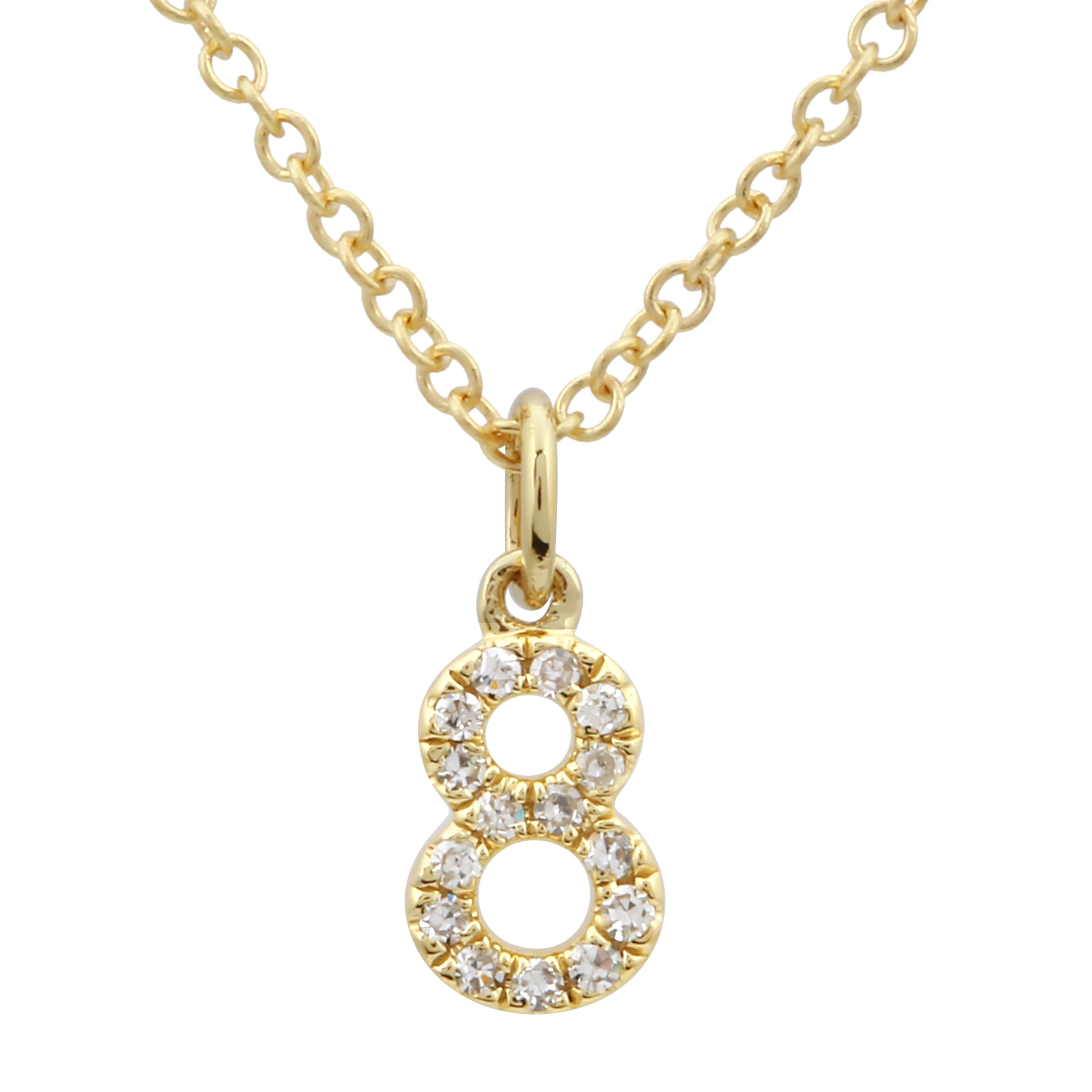 Number Pendant Necklace.