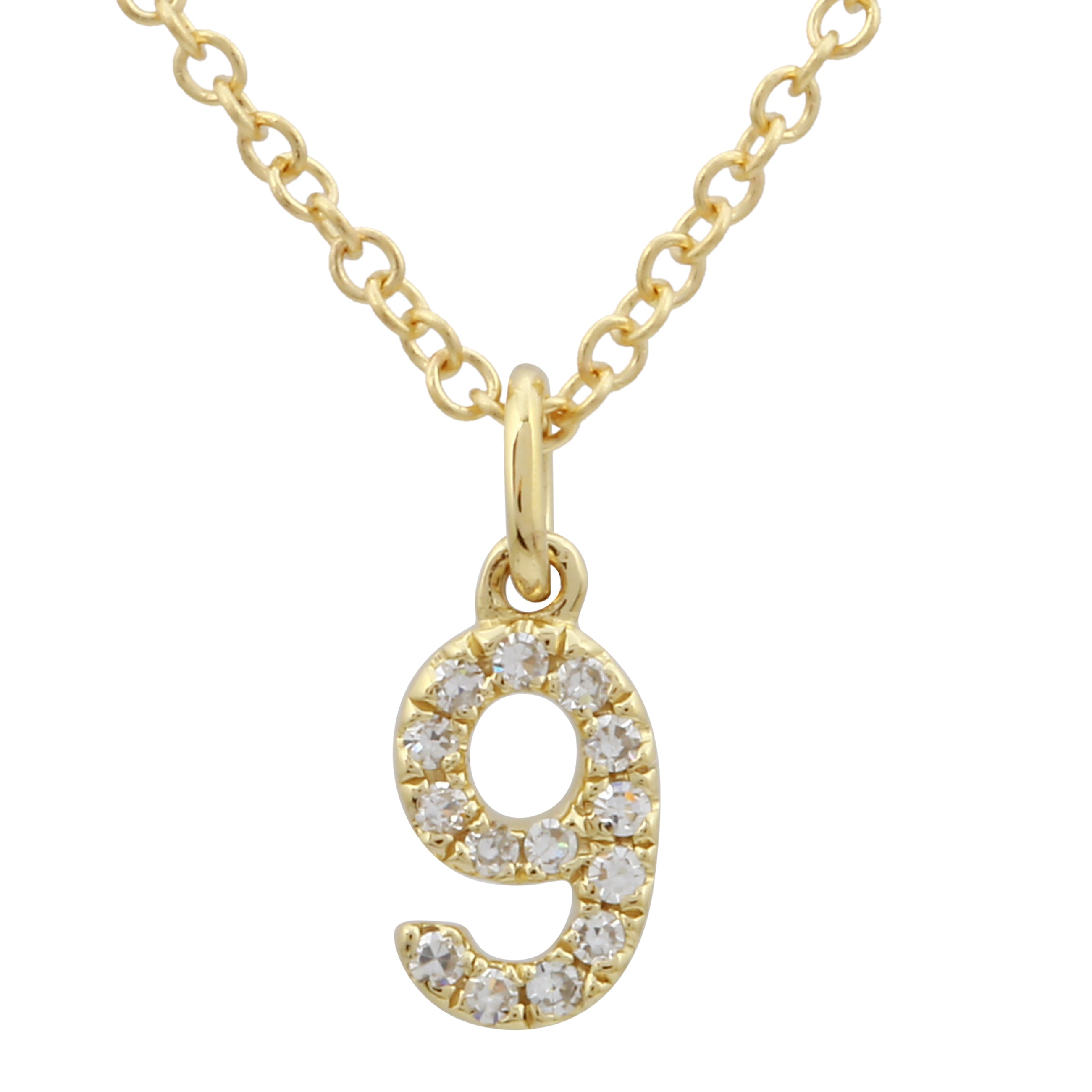 Number Pendant Necklace.