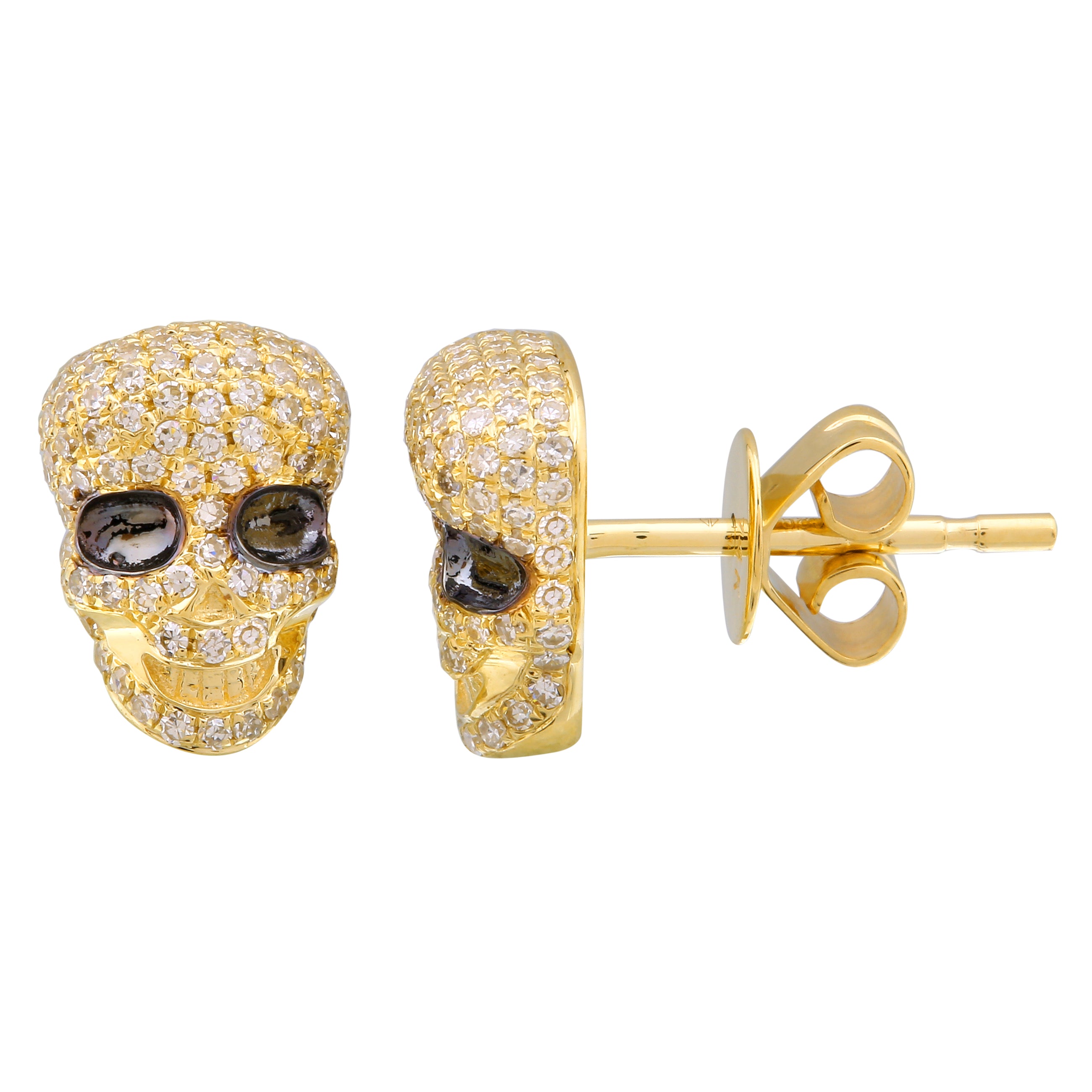 Diamond Skull Studs.