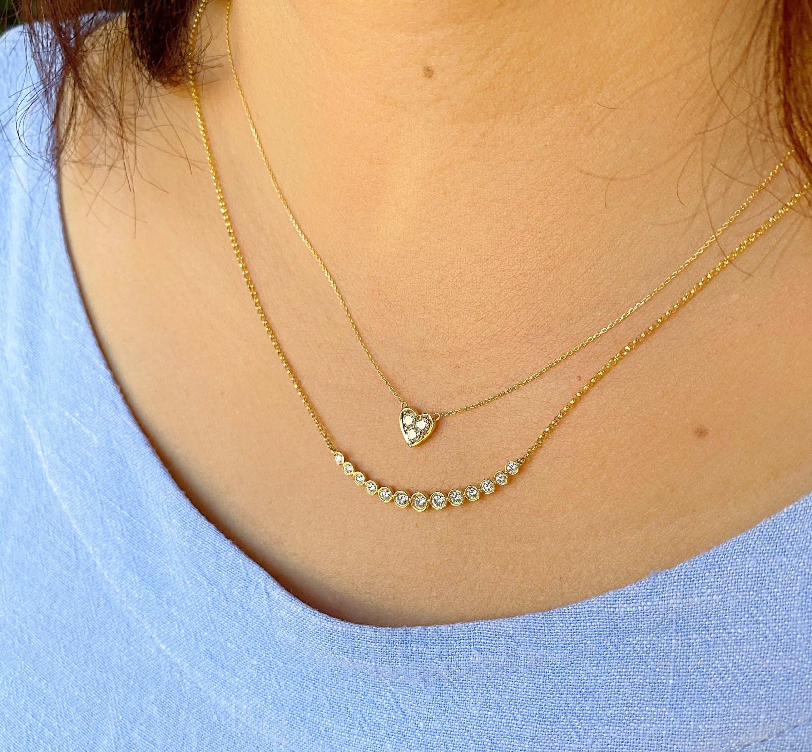 Lab Diamond Heart Pendant.