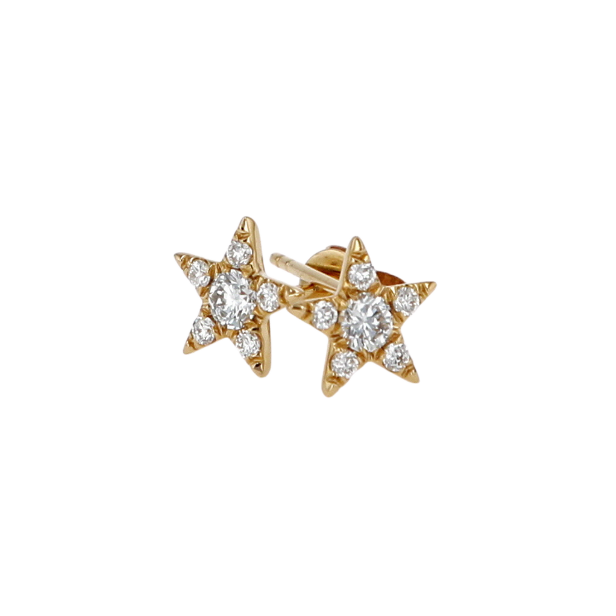 Diamond Star Earrings.