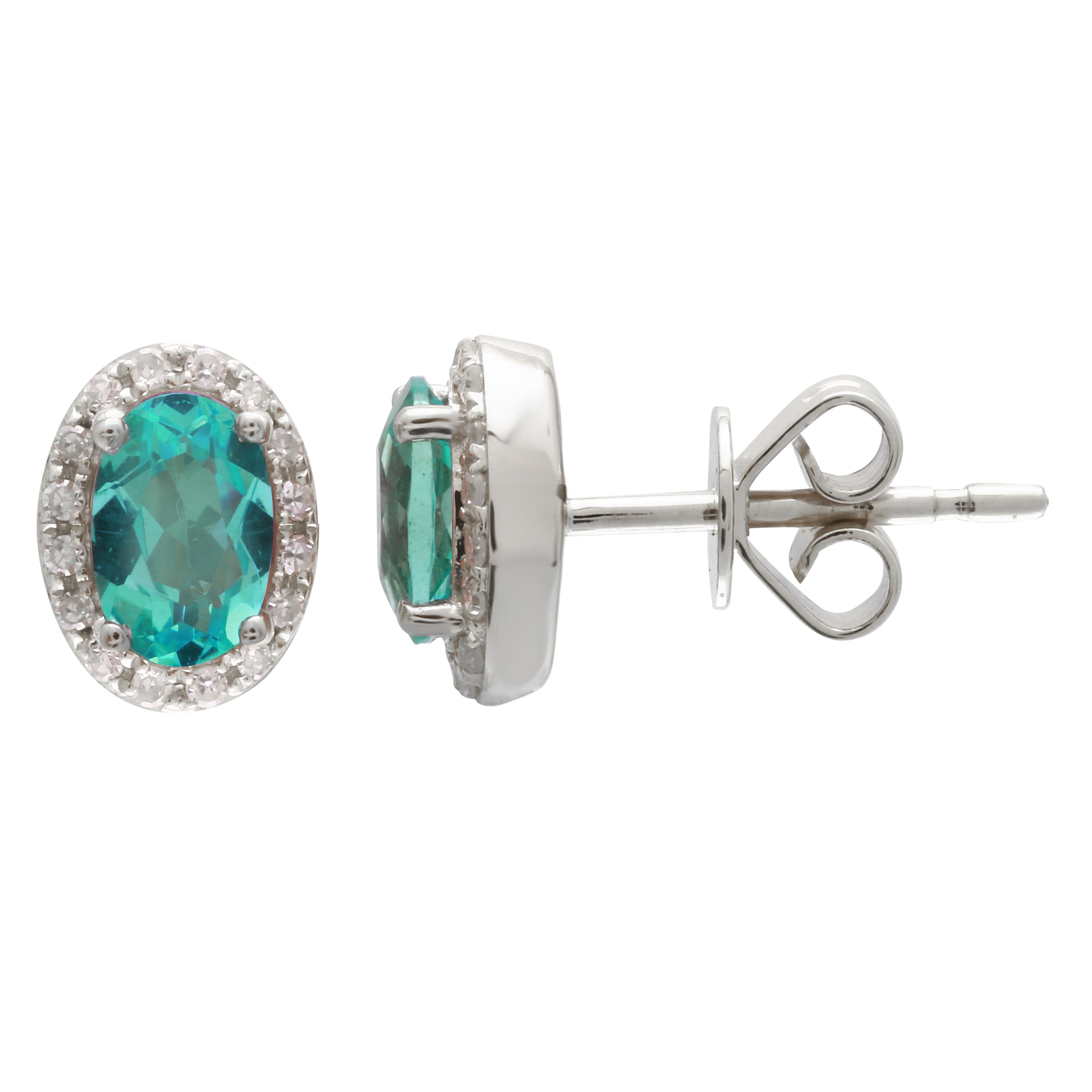 Diamond Apatite Oval Halos.