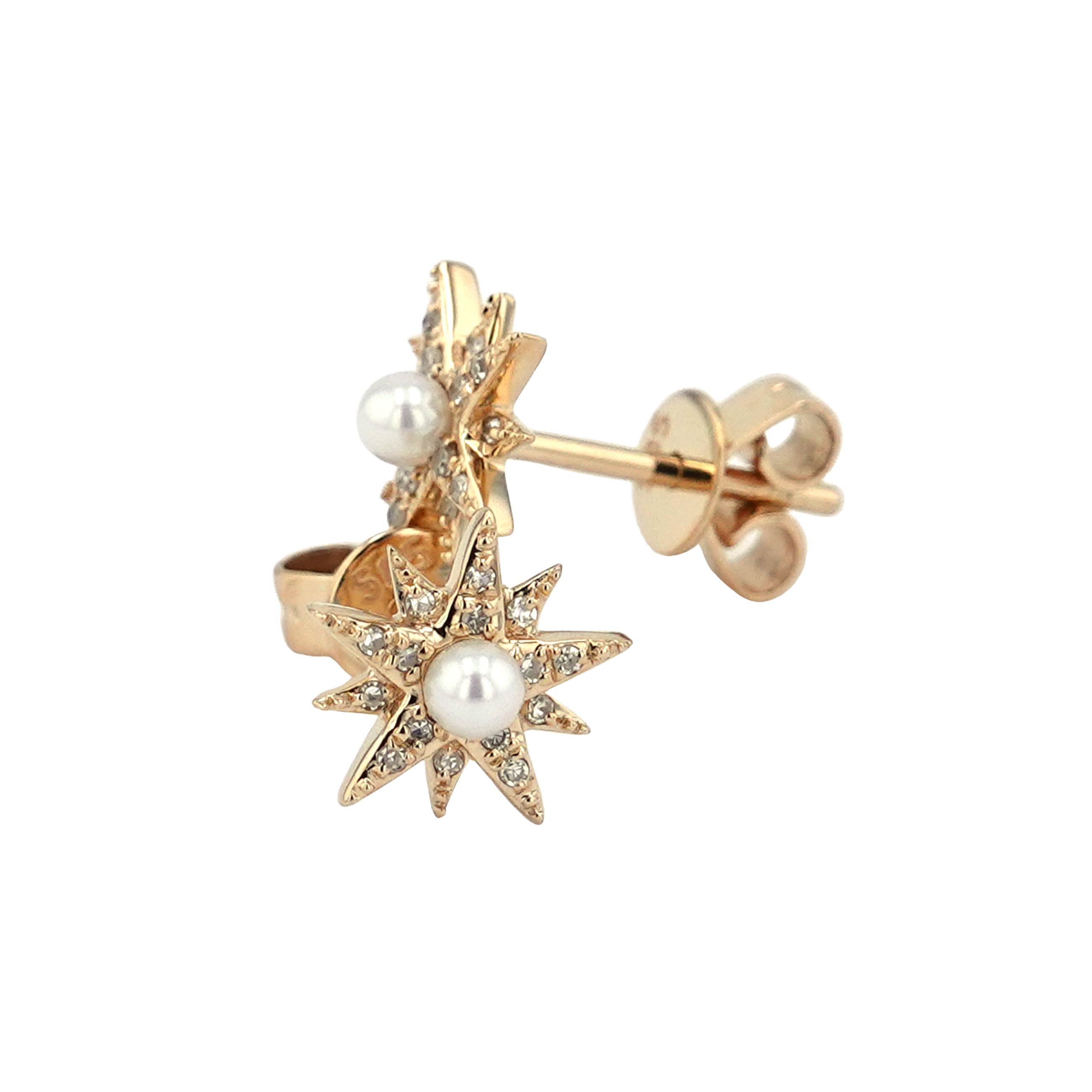 Pearl Pave Sparkle Stud Earrings.