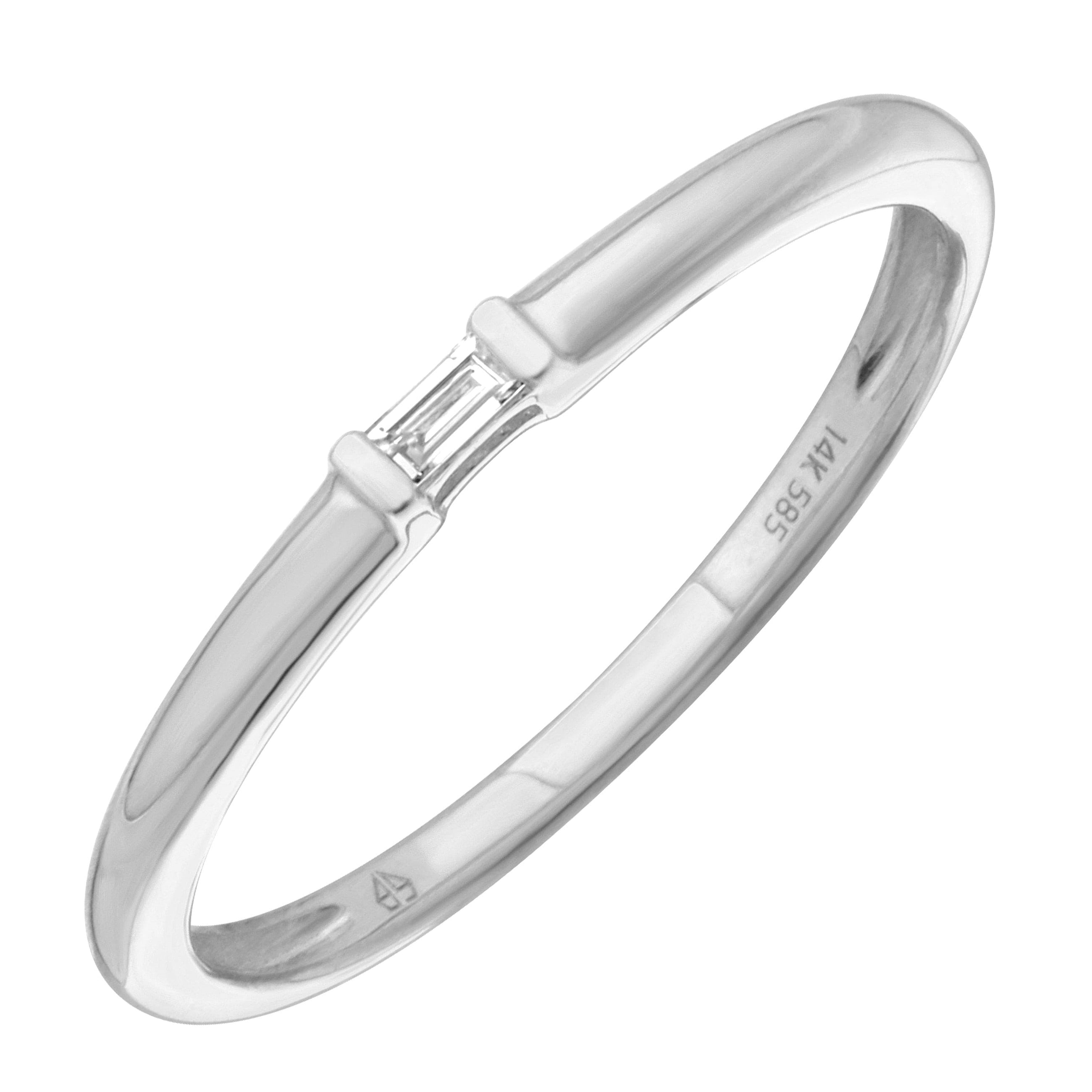 Baguette Smooth Band Ring.