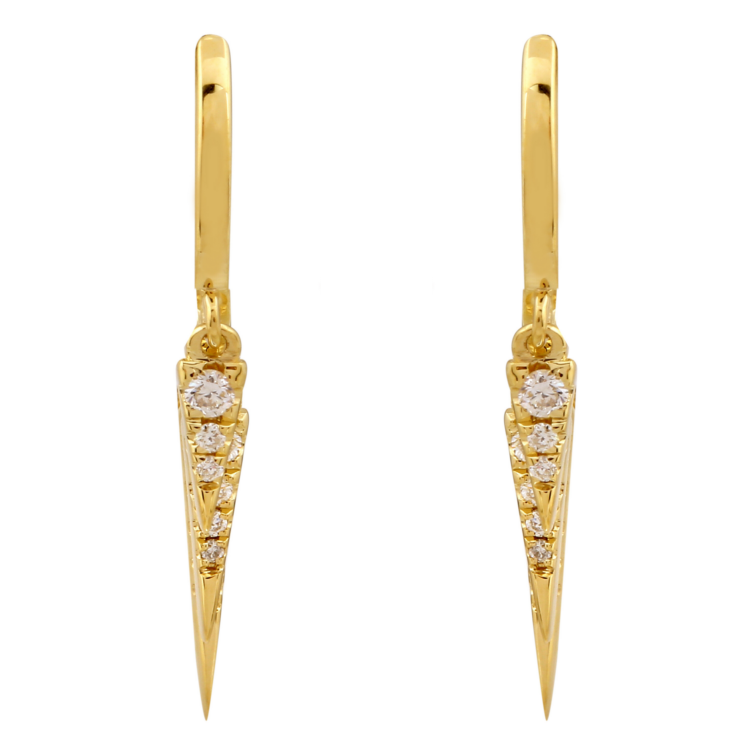 Spiked Huggie Hoops.