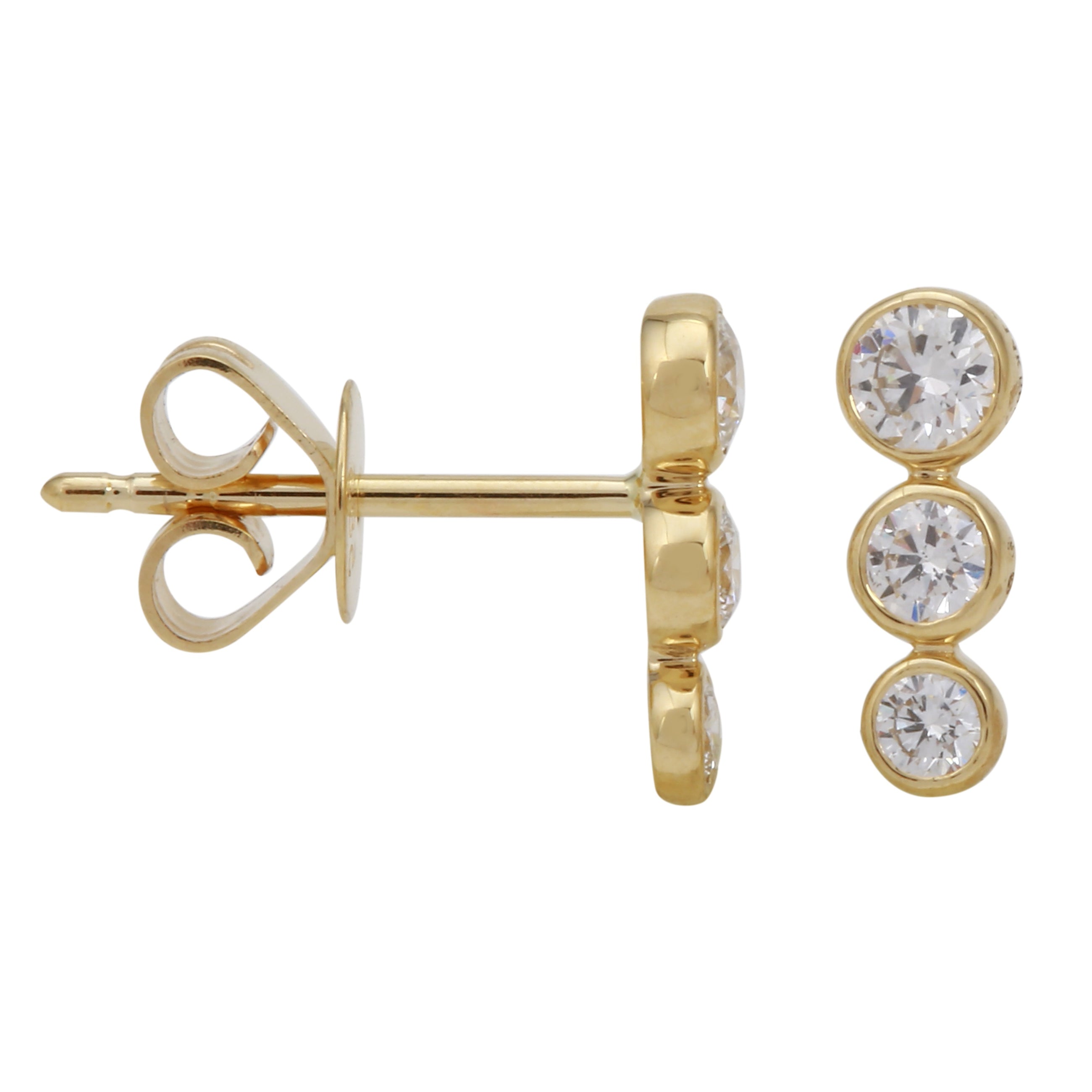 Bezel Taper Stack Earrings.