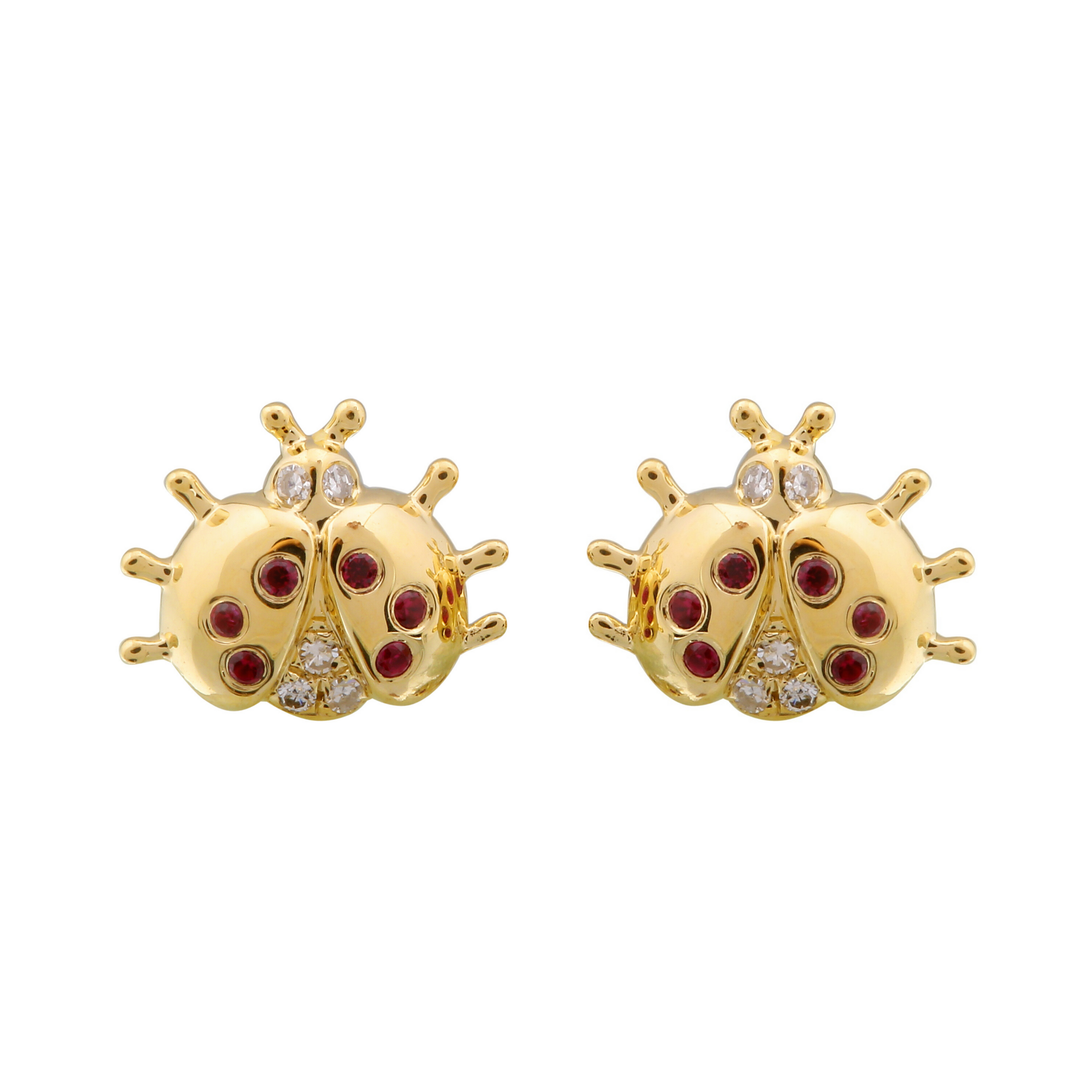 Ruby Ladybug Studs.
