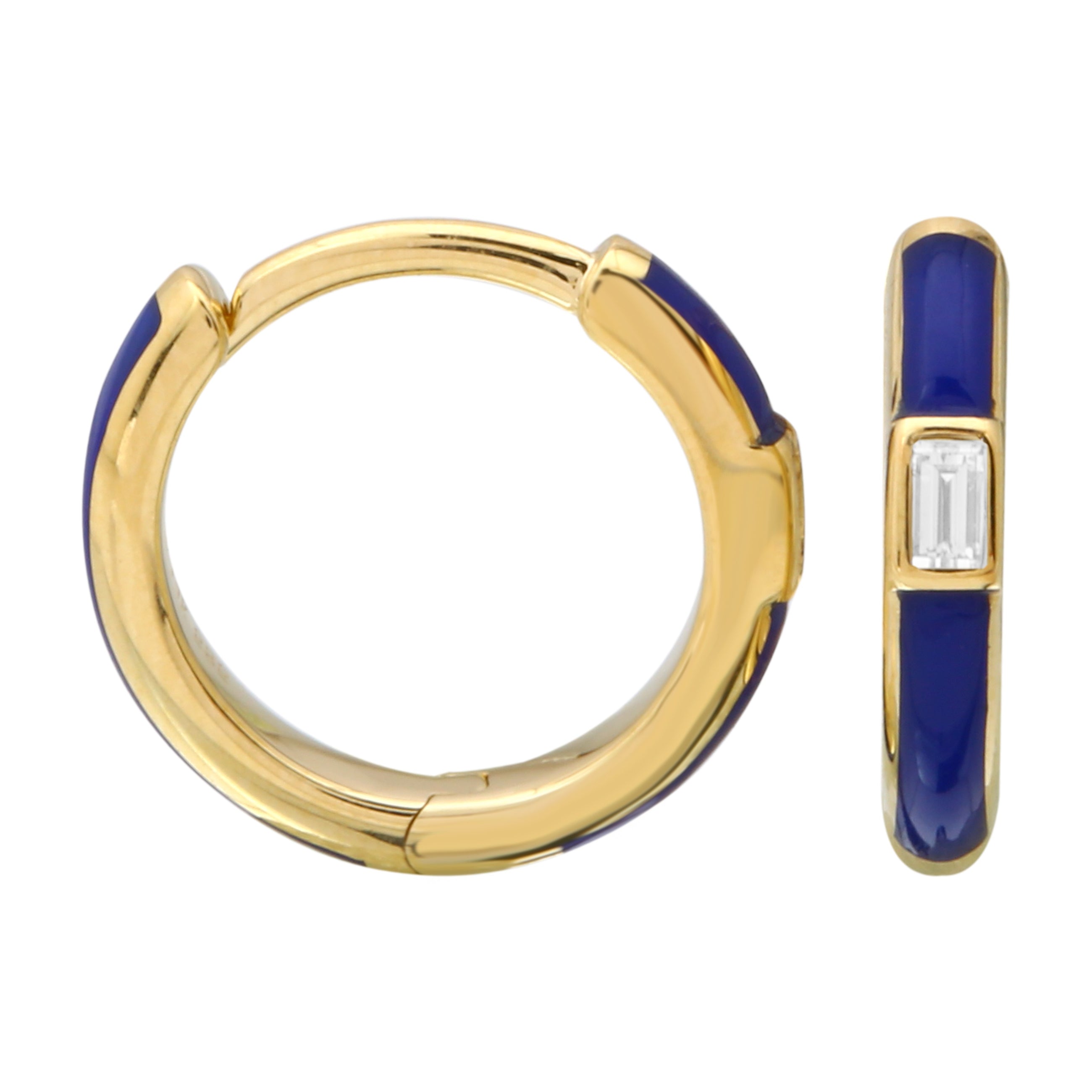 Blue Enamel Huggies.