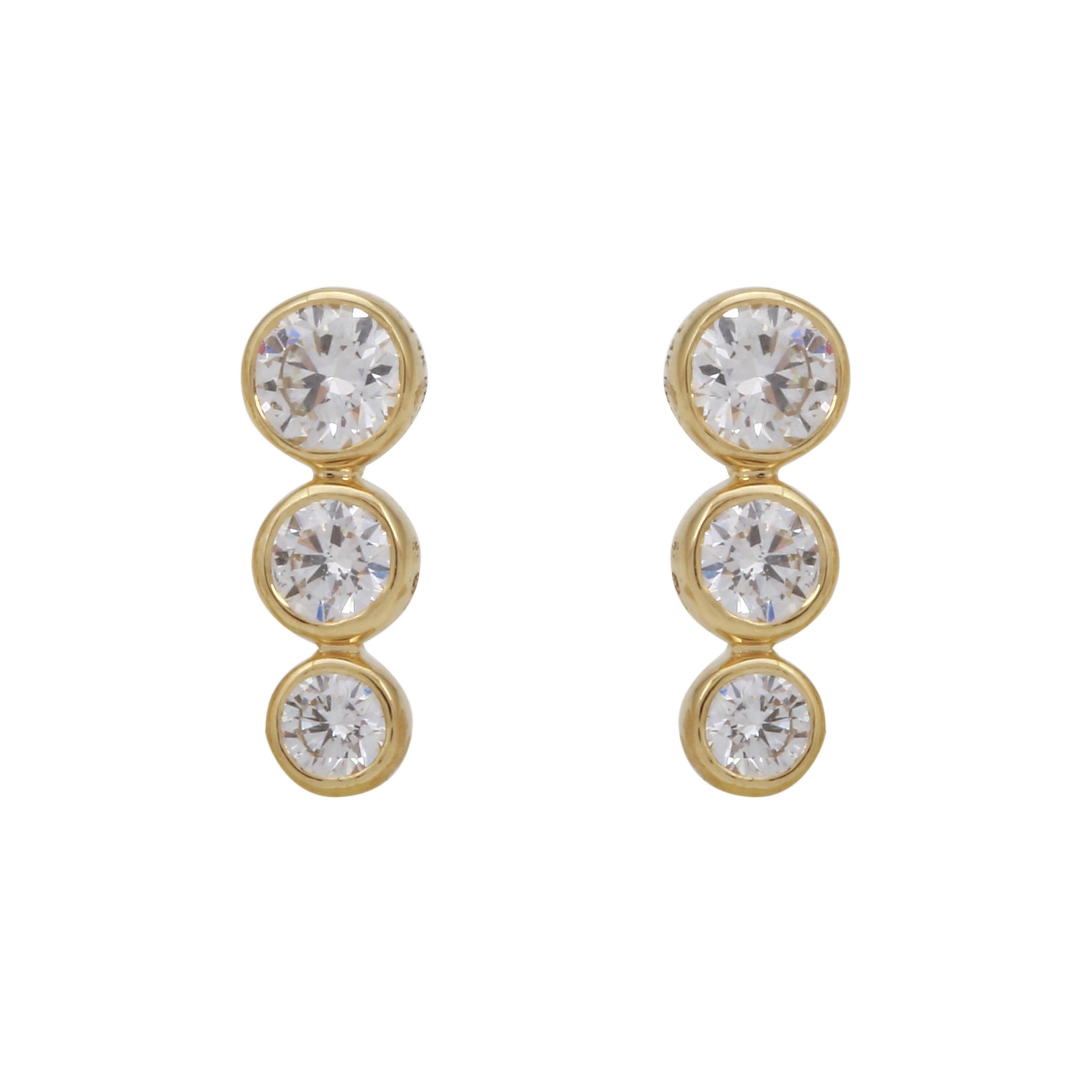 Bezel Taper Stack Earrings.