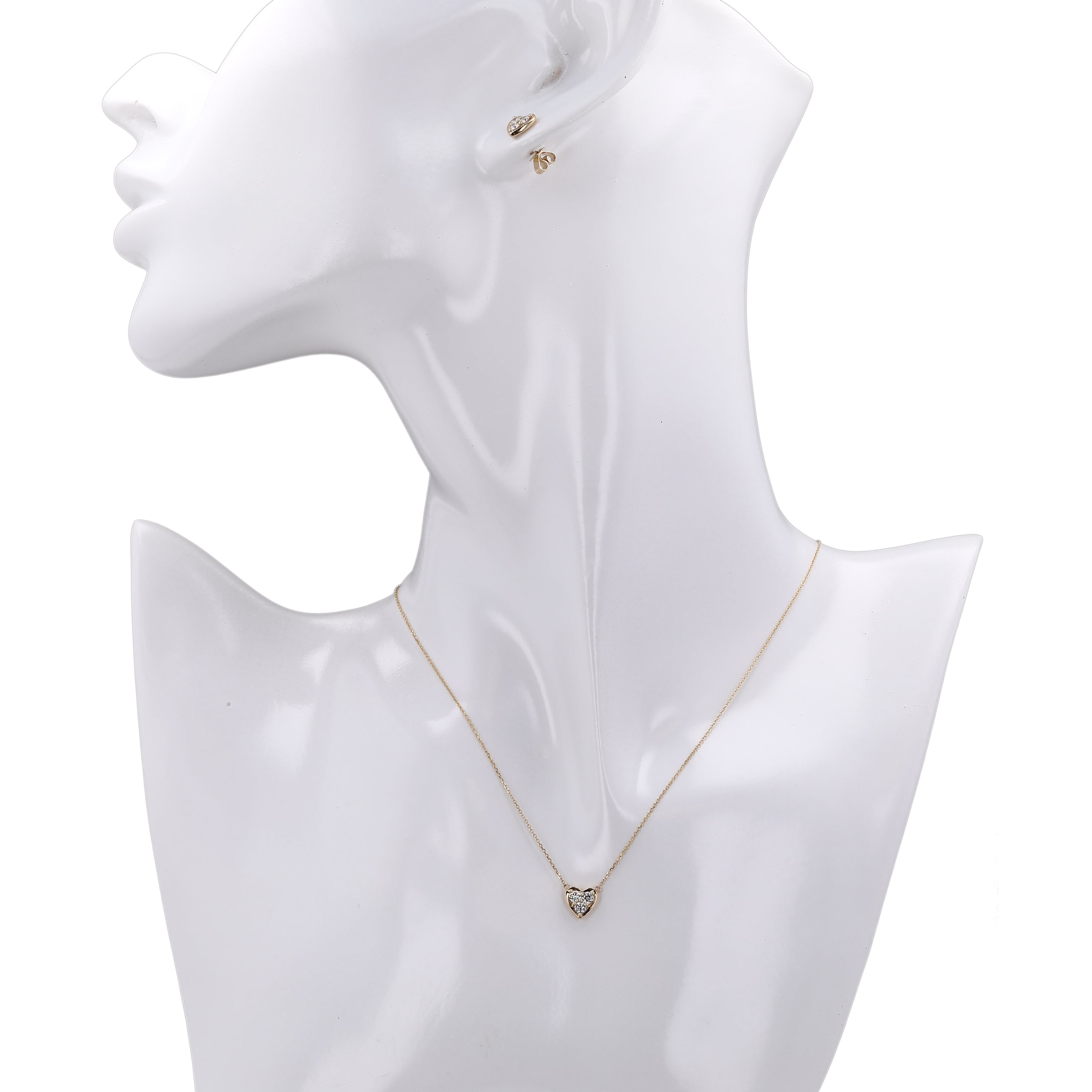 Diamond Heart Studs.