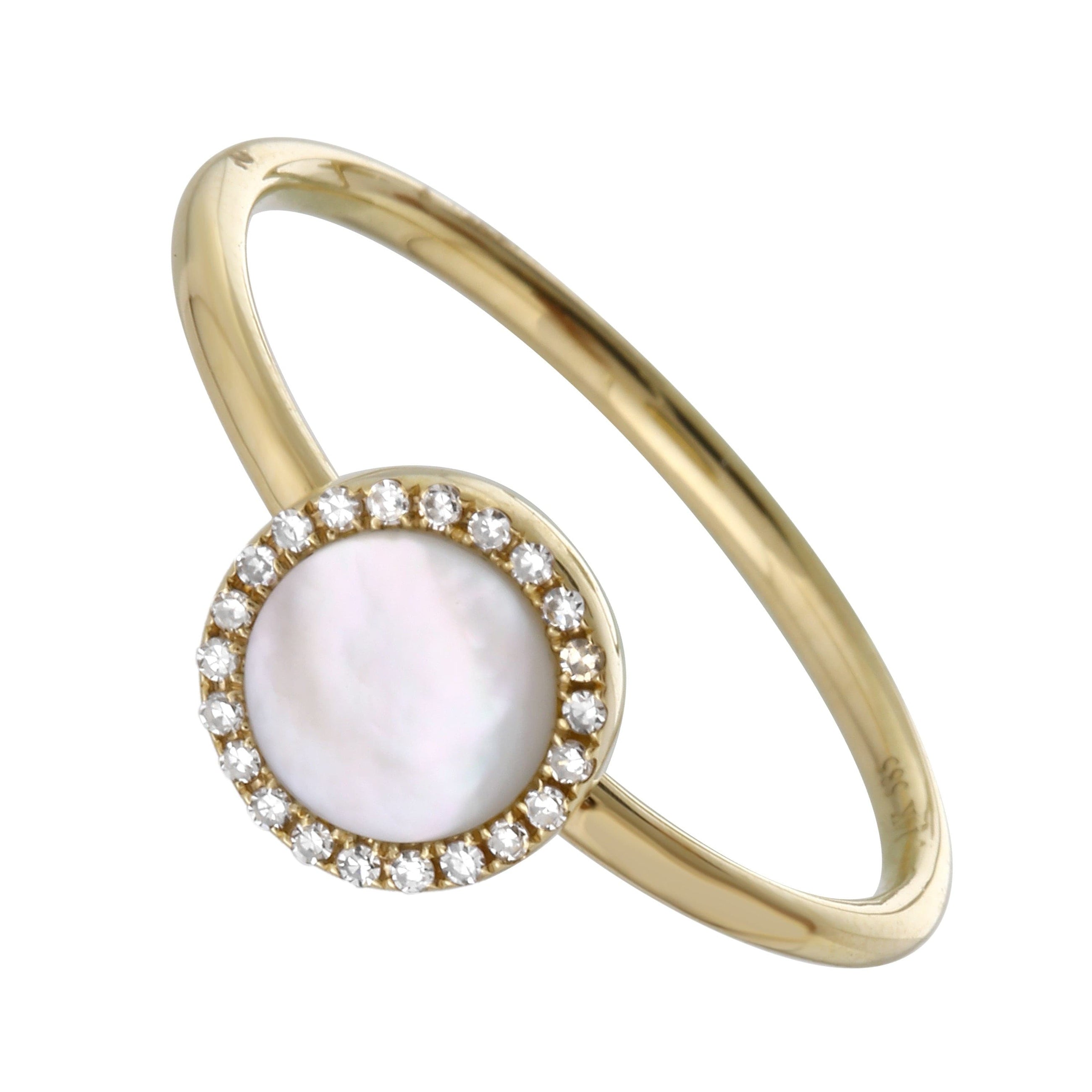 Mother of Pearl Halo Ring.
