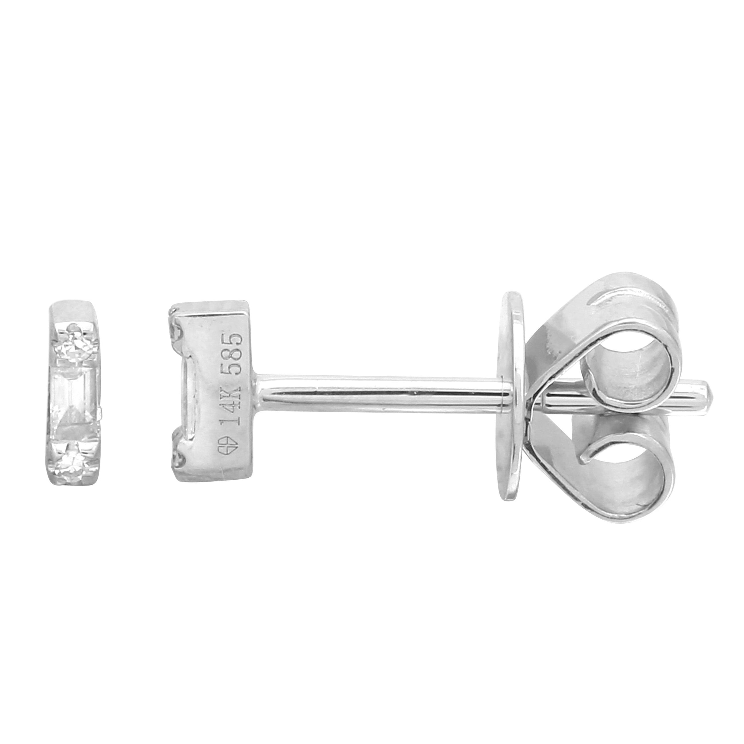 Mini Bar Diamond Earrings.