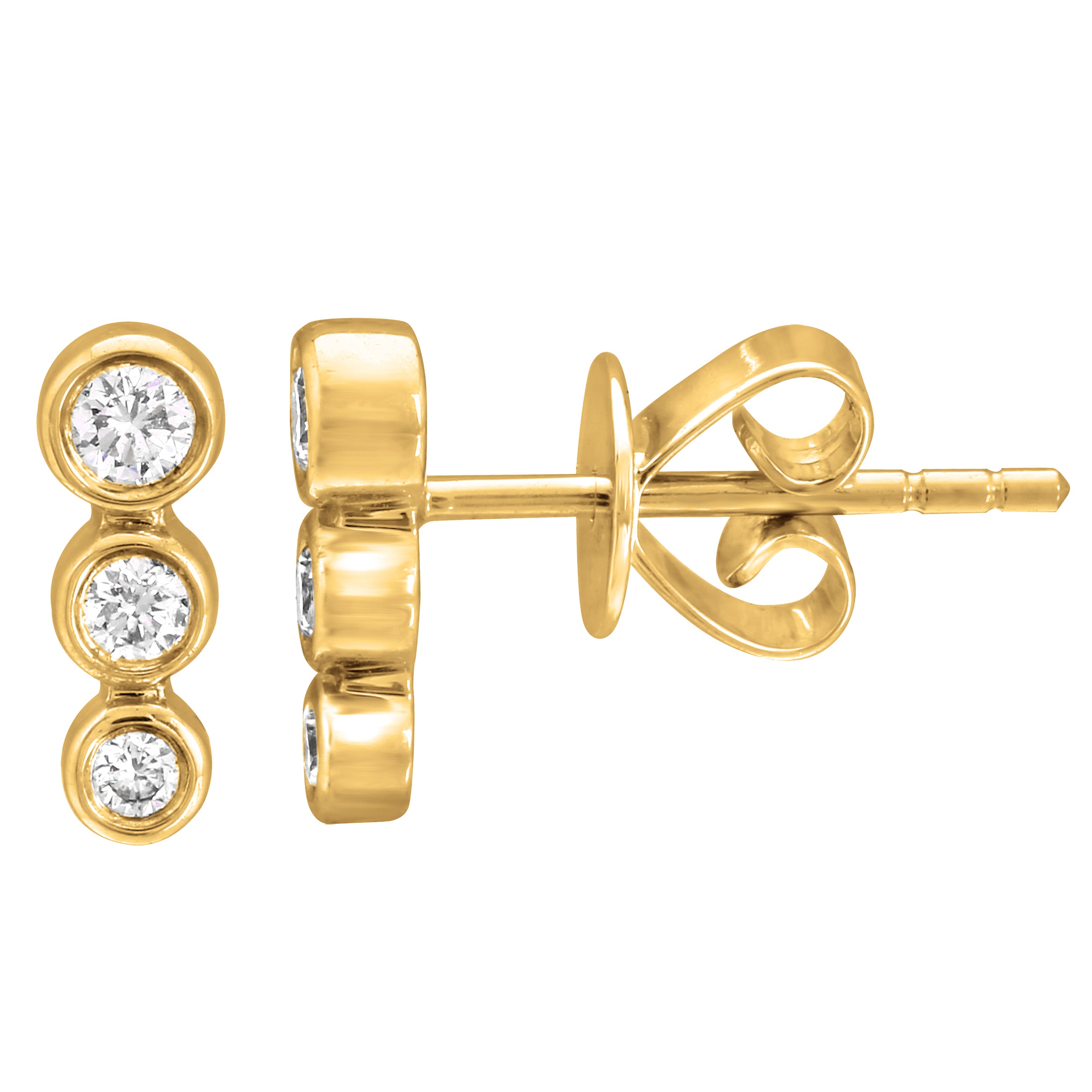 Bezel Stack Earrings.