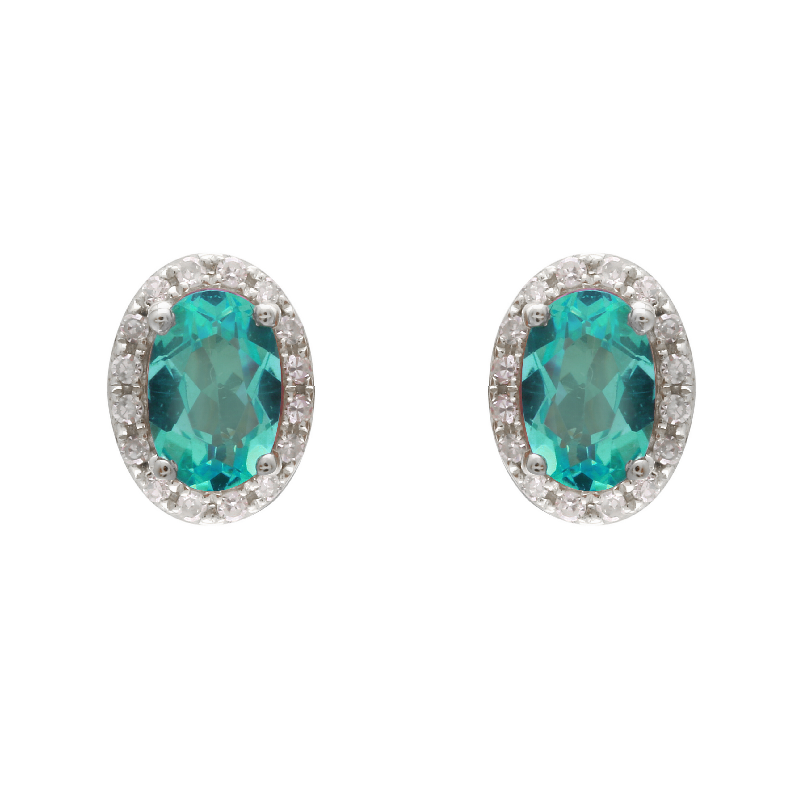 Diamond Apatite Oval Halos.