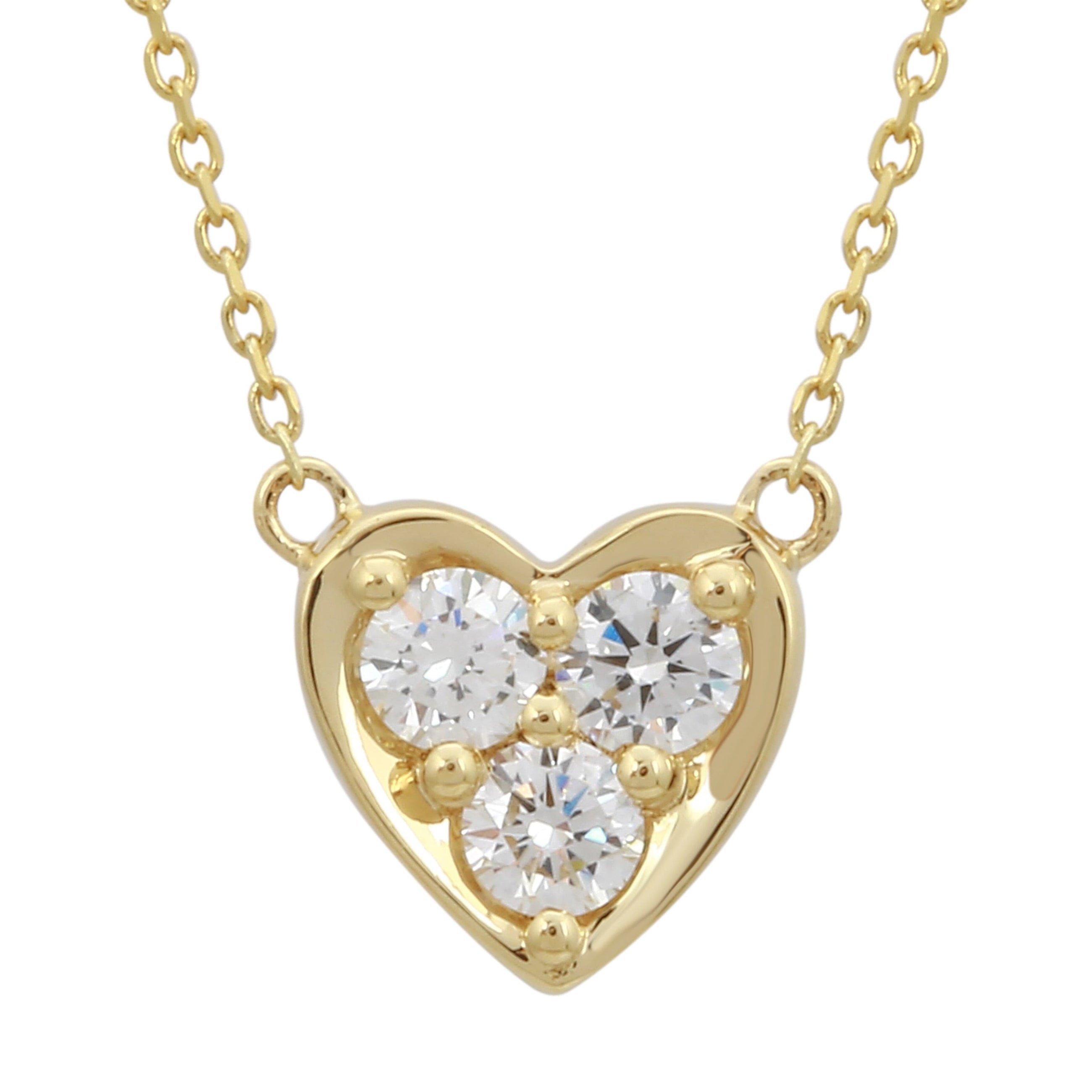 Lab Diamond Heart Pendant.