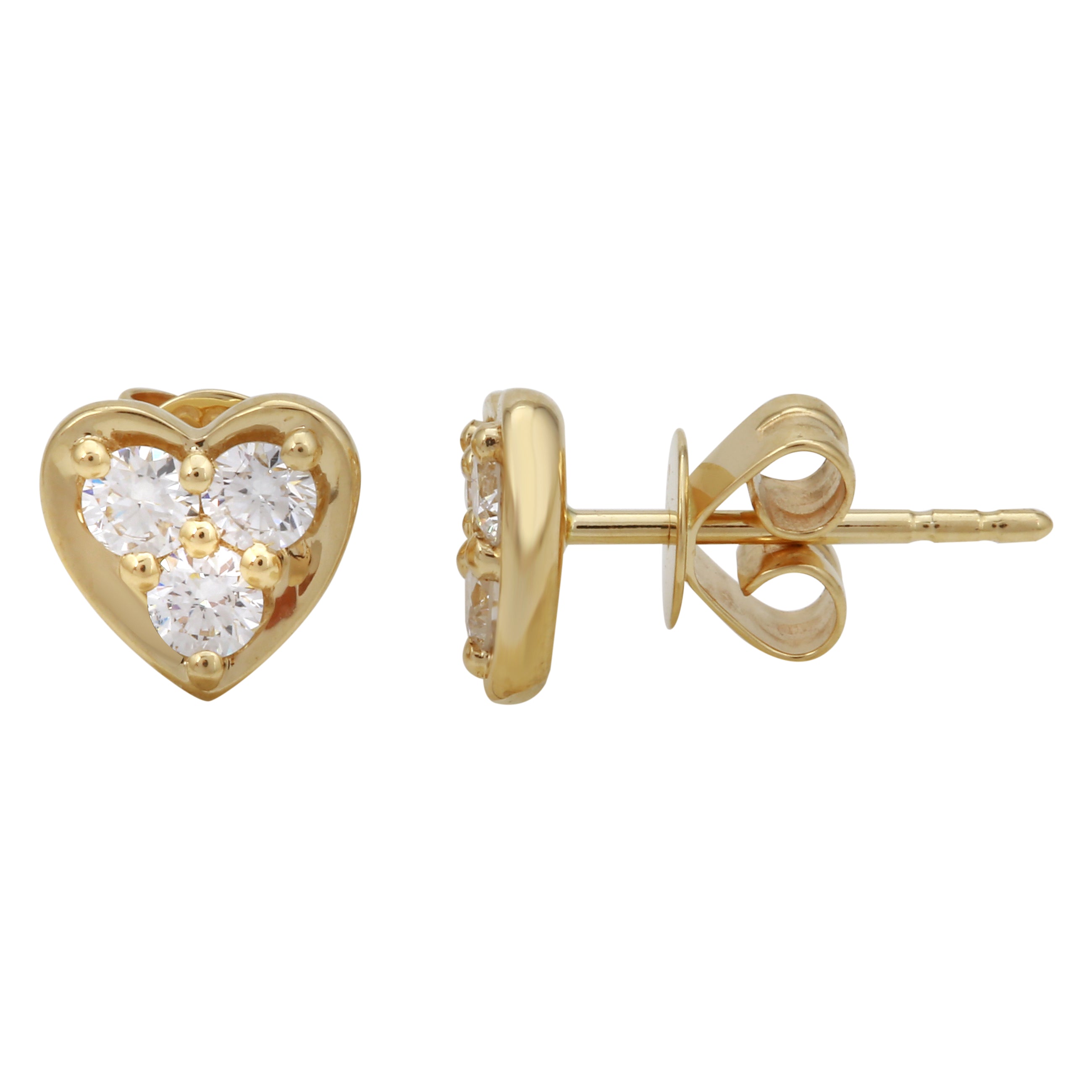 Diamond Heart Studs.