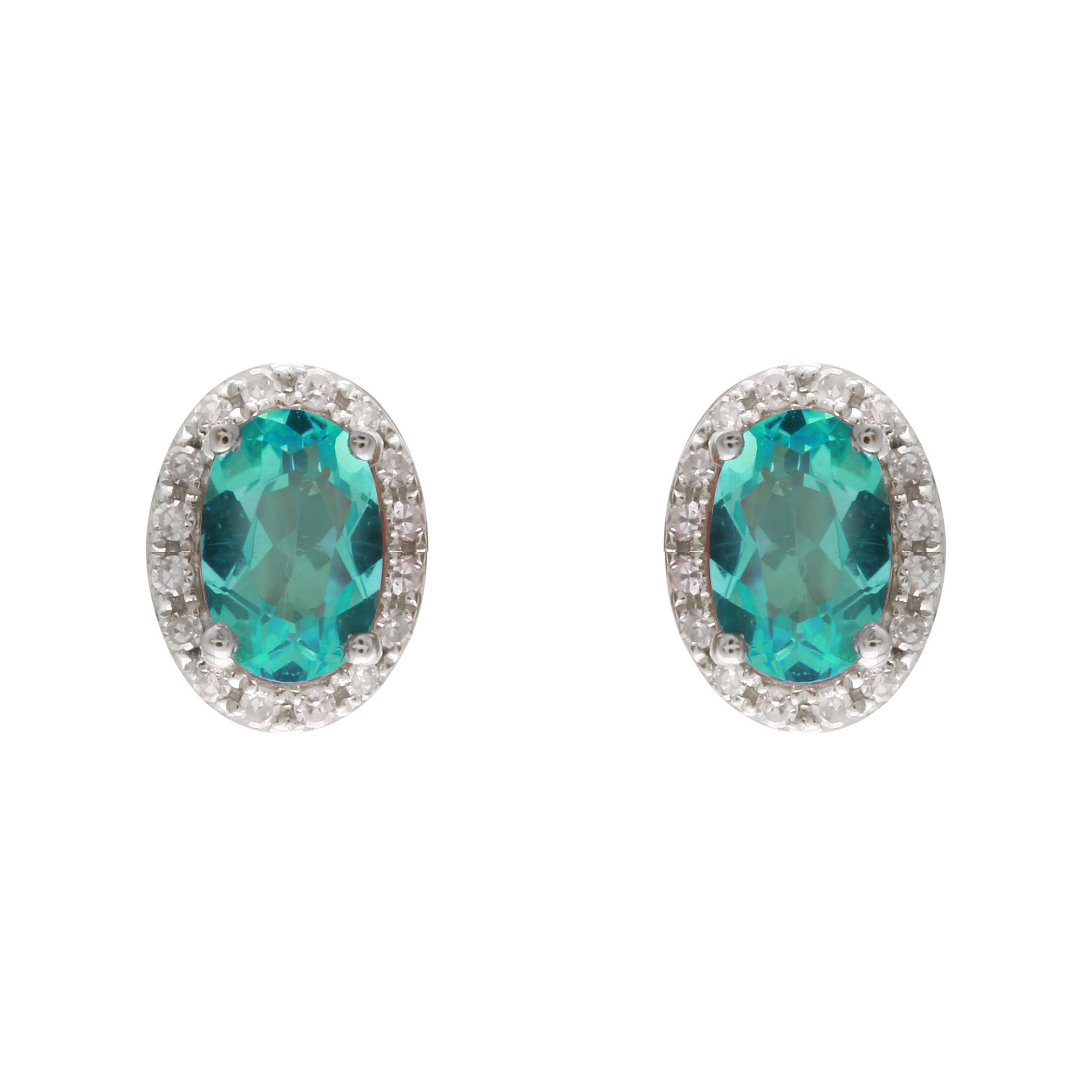 Diamond Apatite Oval Halos.