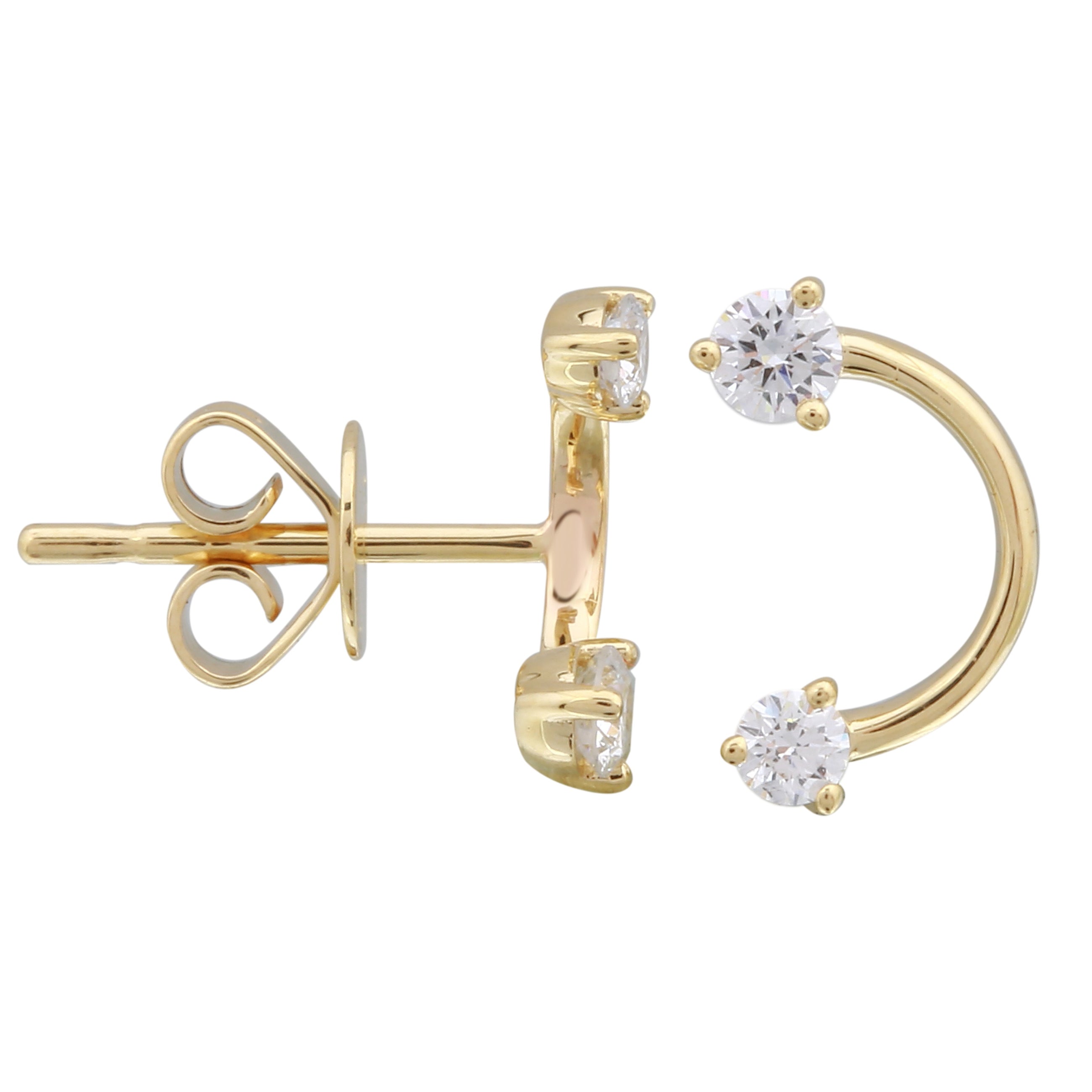 Lab Diamond Curve Studs.