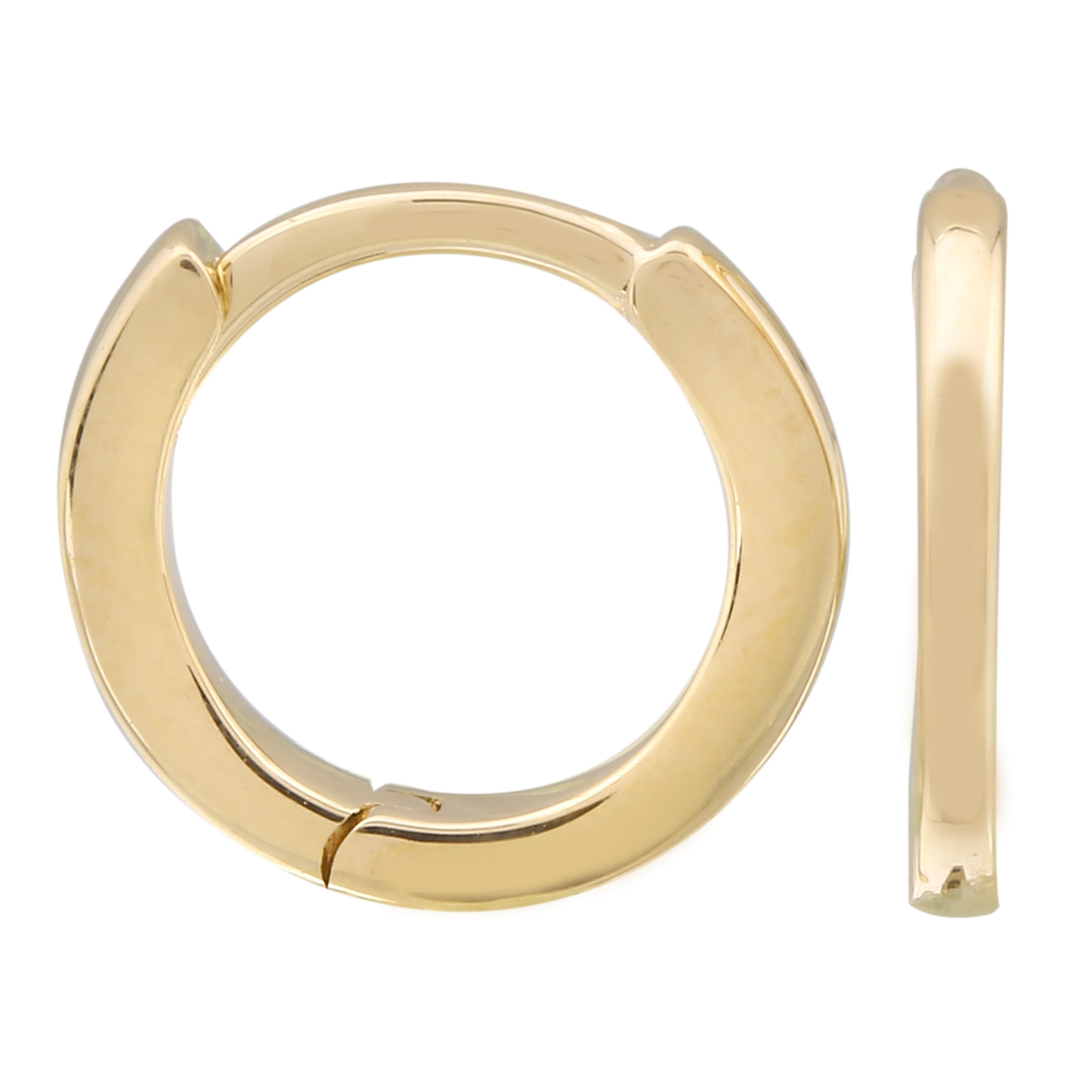 Smooth Gold Huggies 9mm.