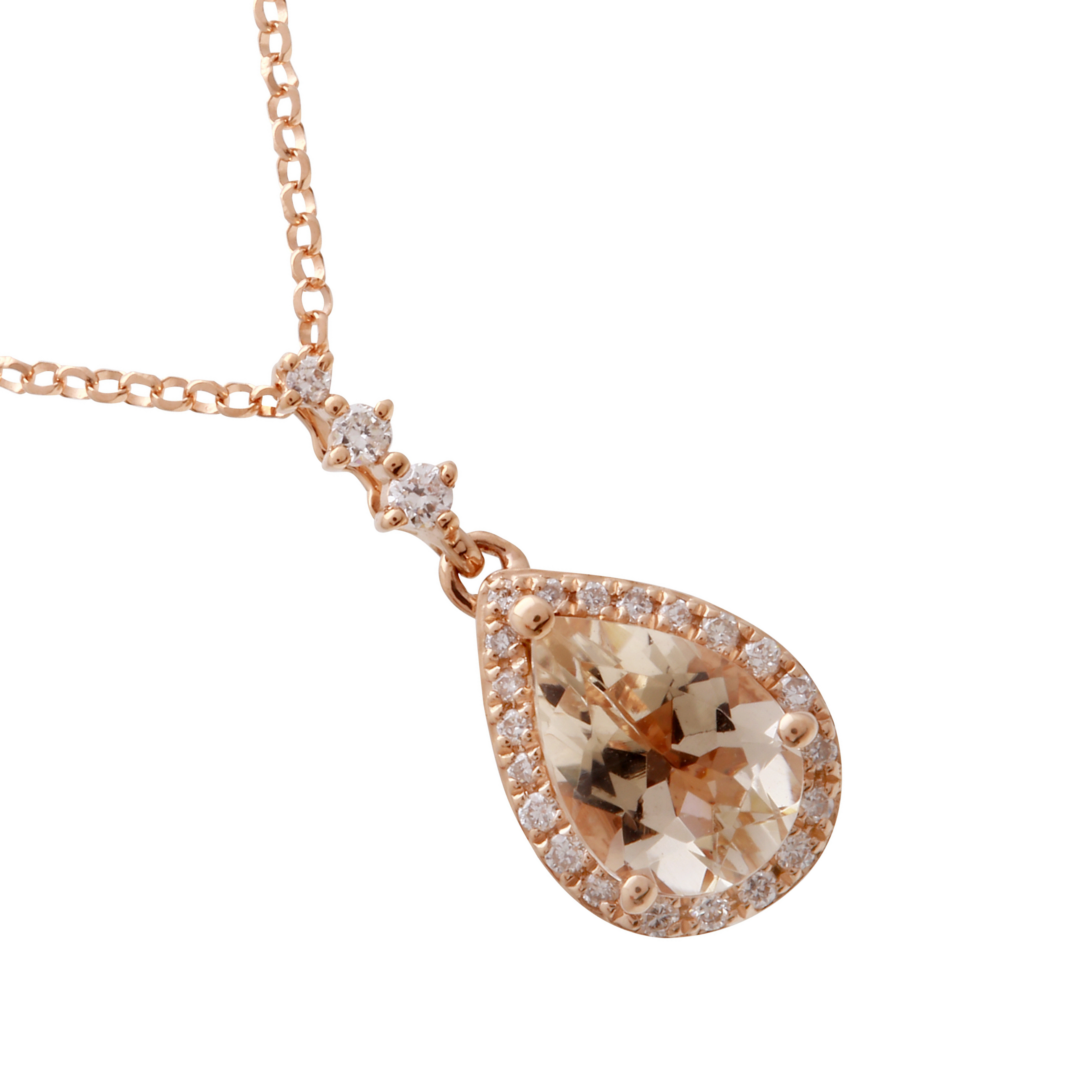 Pink Morganite Halo.