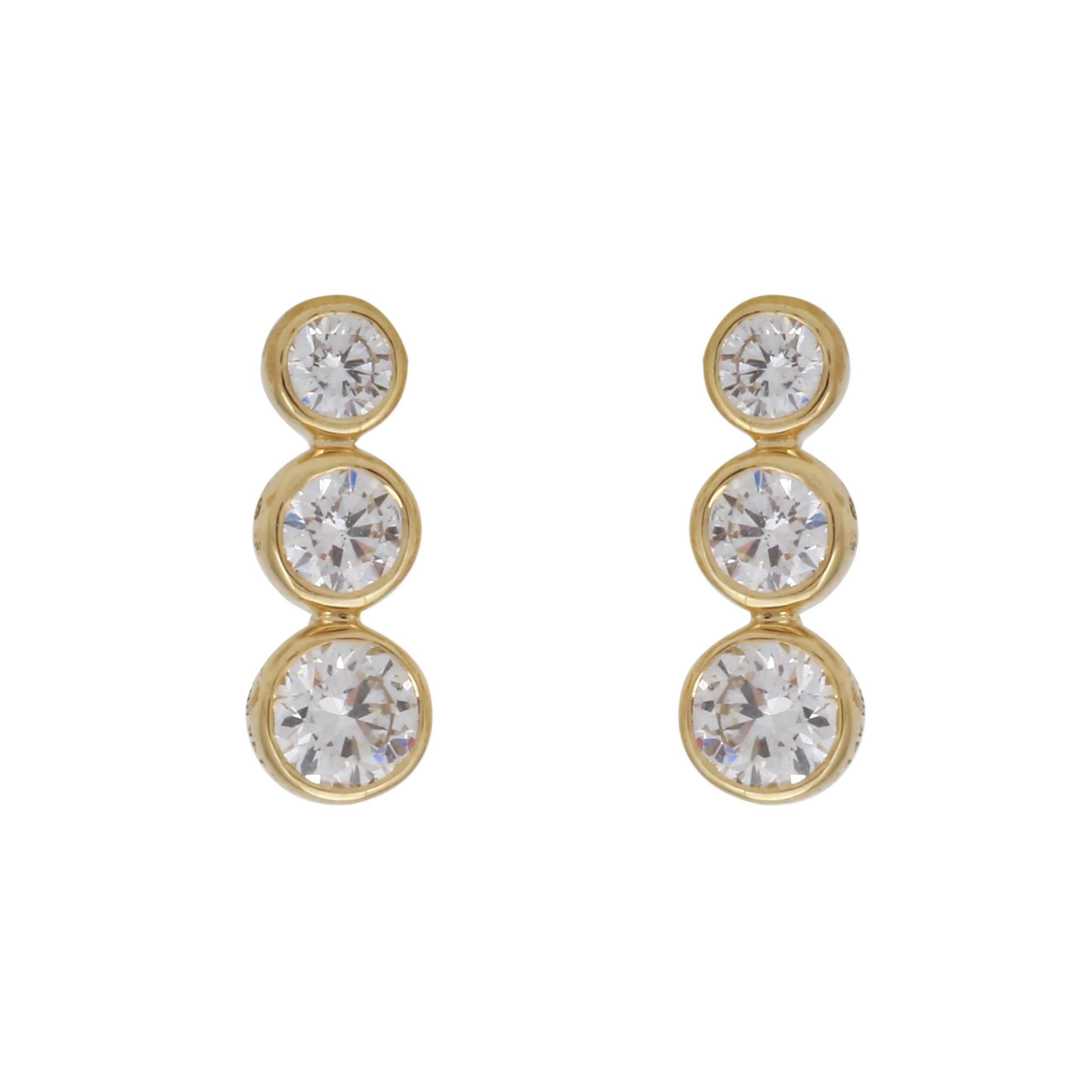 Bezel Taper Stack Earrings.
