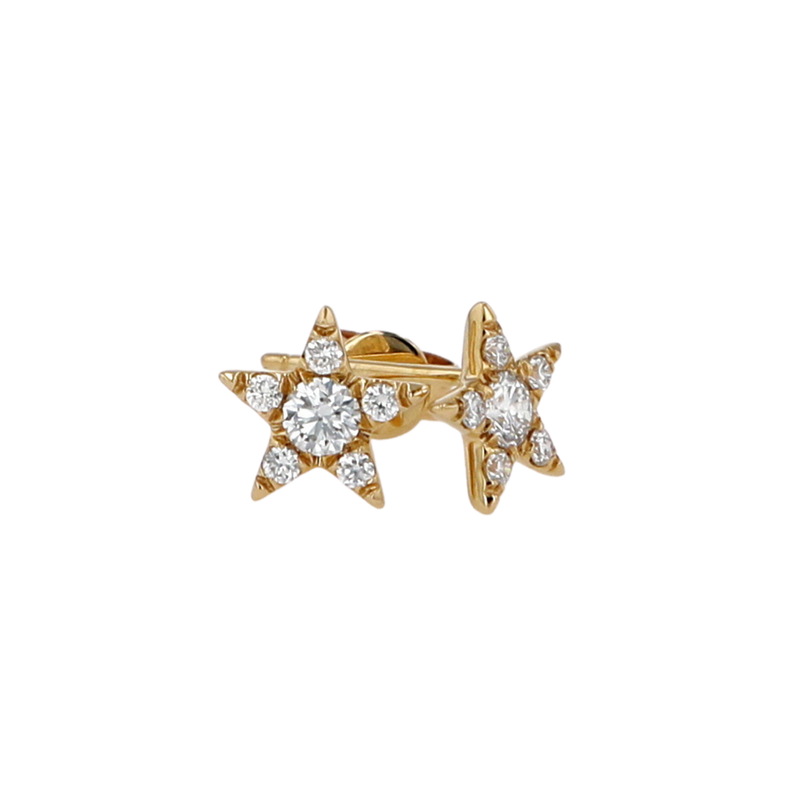 Diamond Star Earrings.