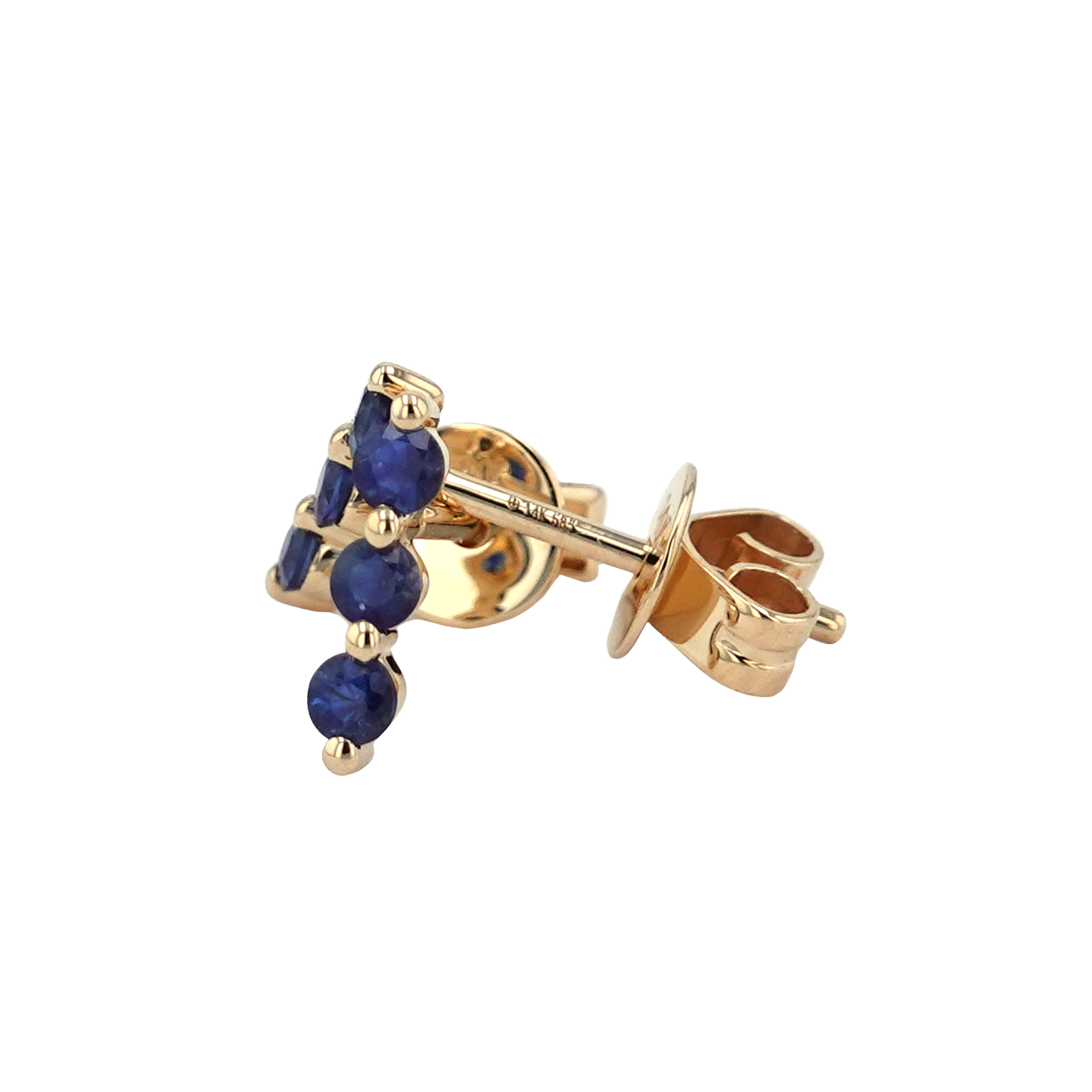 Sapphire Trio Pin Studs.