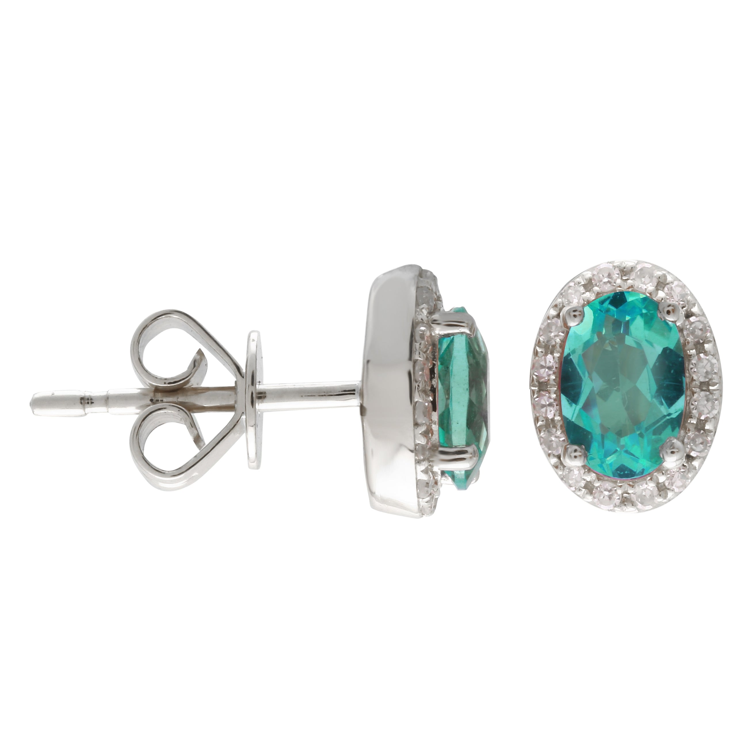 Diamond Apatite Oval Halos.